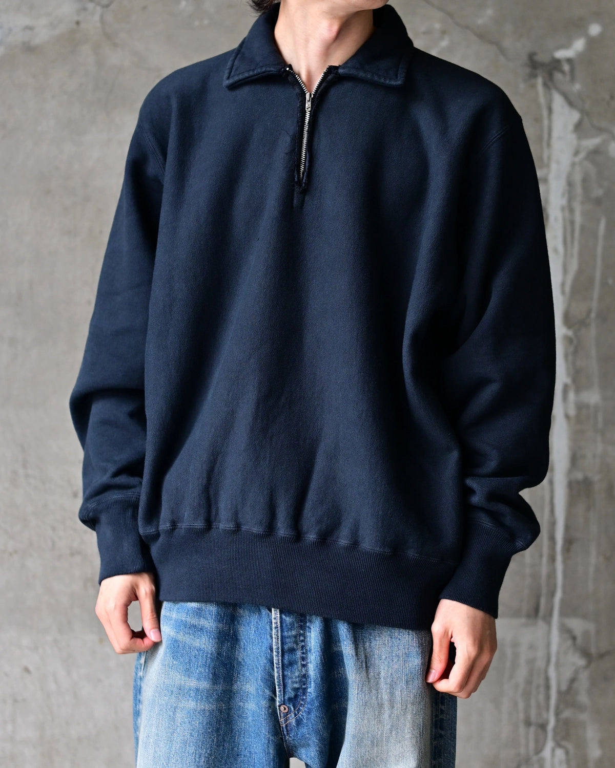 A.PRESSE / Vintage Half Zip Sweatshirt (26AAP-05-12)