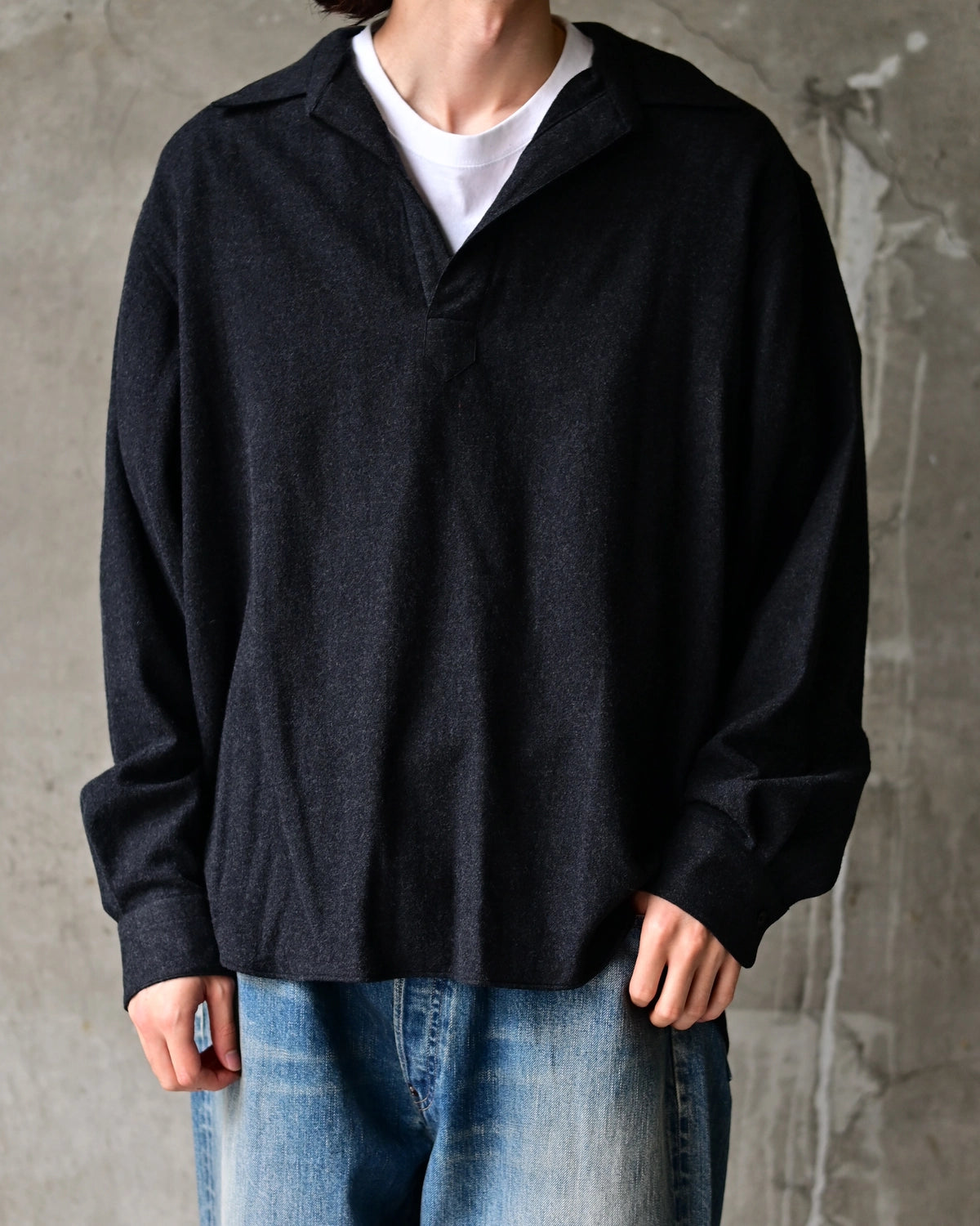 A.PRESSE / Wool Skipper Shirt (26AAP-02-17)