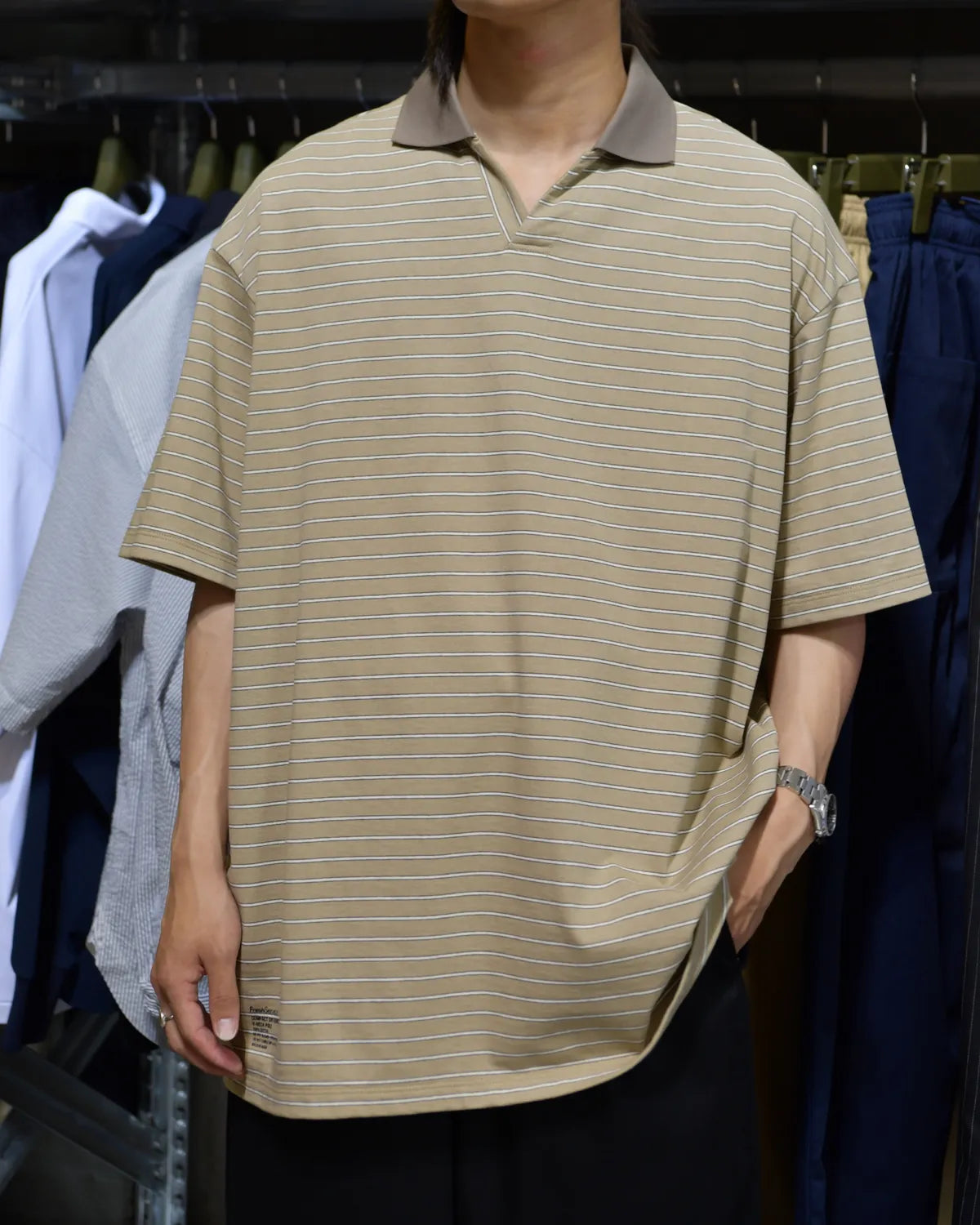 FreshService / CONPACT DRY BORDER V-NECK POLO (FSC262-70120)