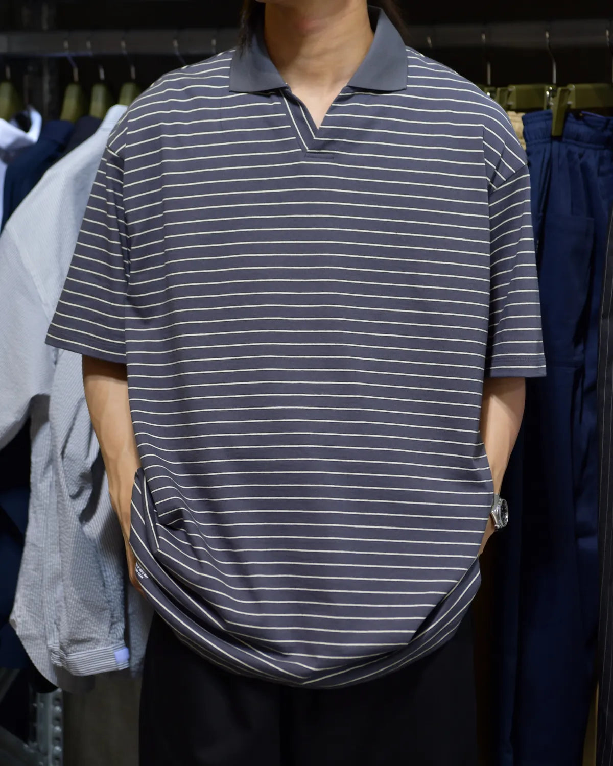 FreshService / CONPACT DRY BORDER V-NECK POLO (FSC262-70120)