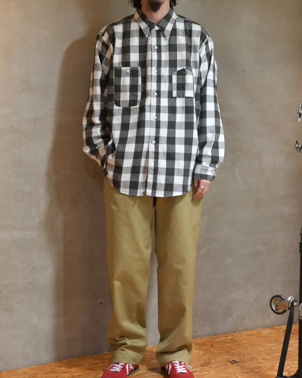 BIG YANK / Y1945 FLANNEL SHIRT BLOCK CHECK (602-261-04)