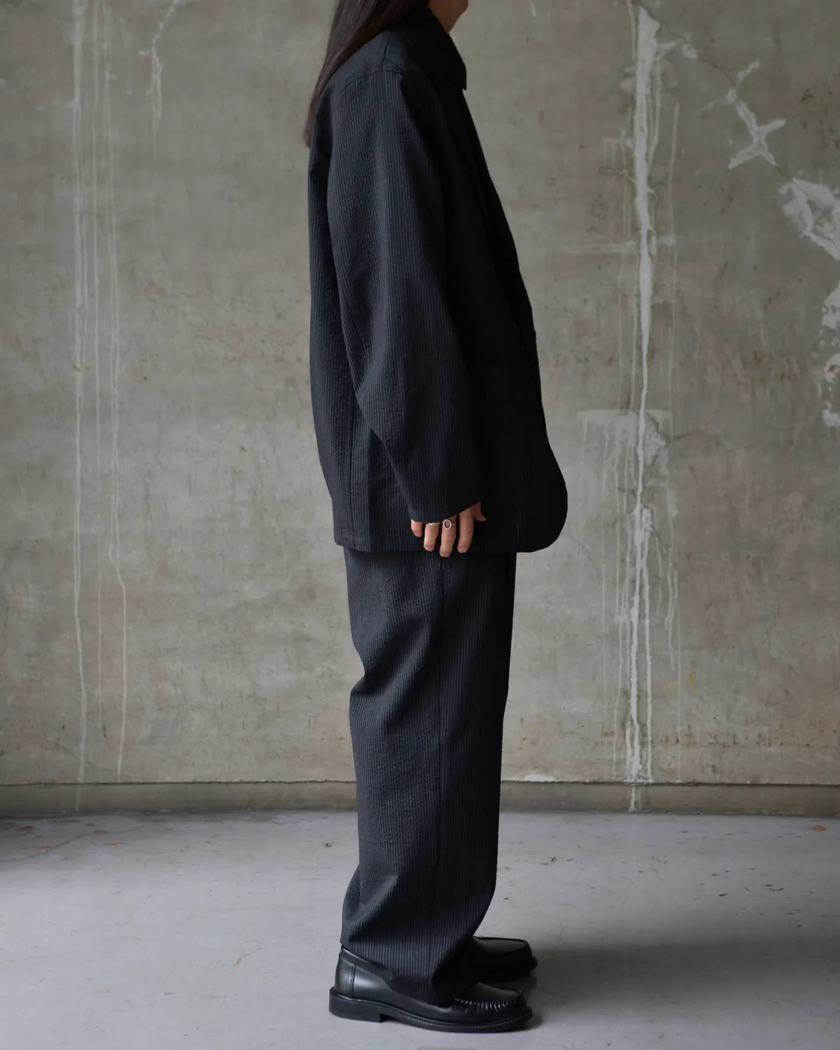 marka / Wool seersucker / Stroll Around Jacket (M26B03JK01C)