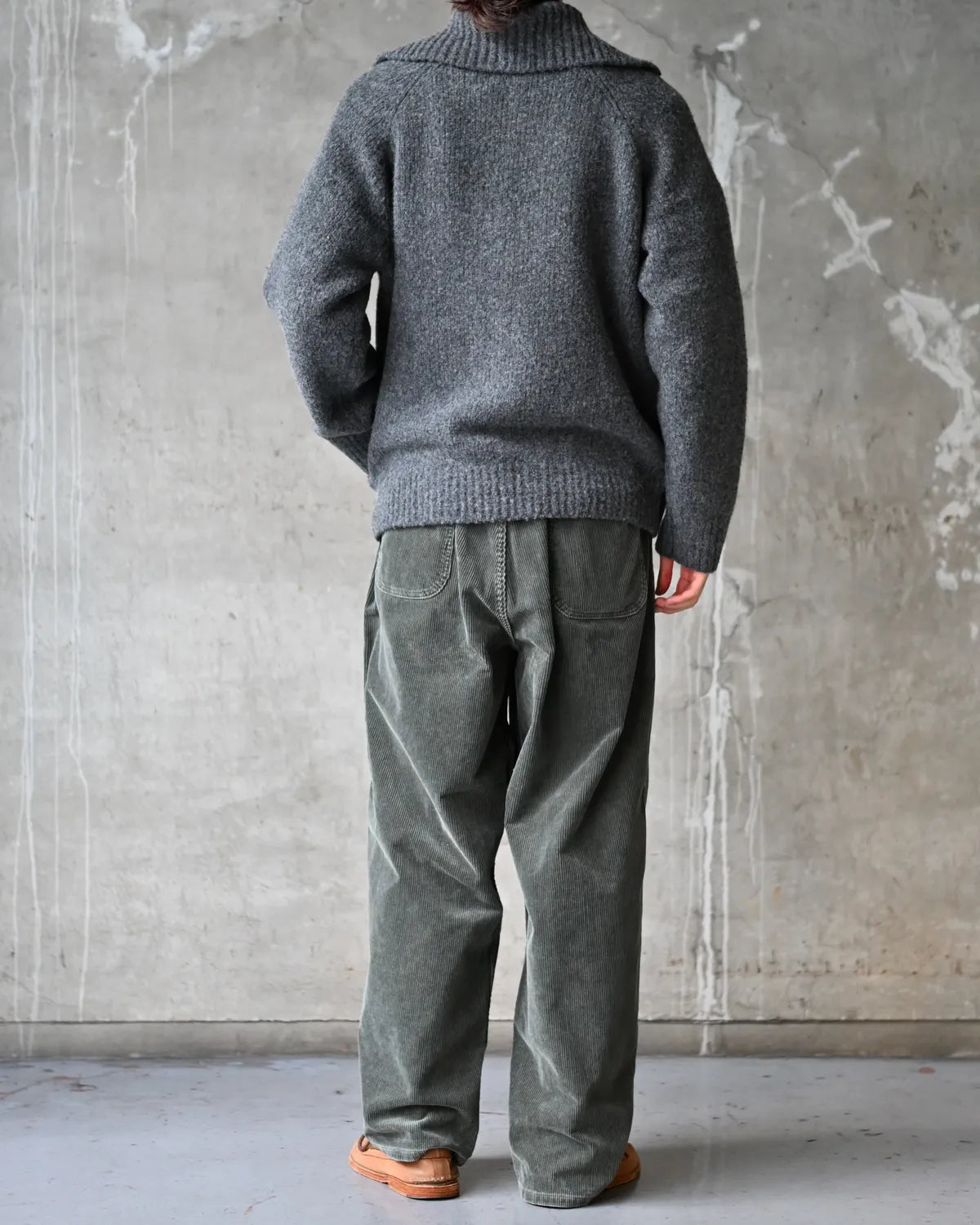 NONNATIVE / HIKER HIGH NECK ZIP BLOUSON WOOL BOUCLE KNIT (NN-K4907)
