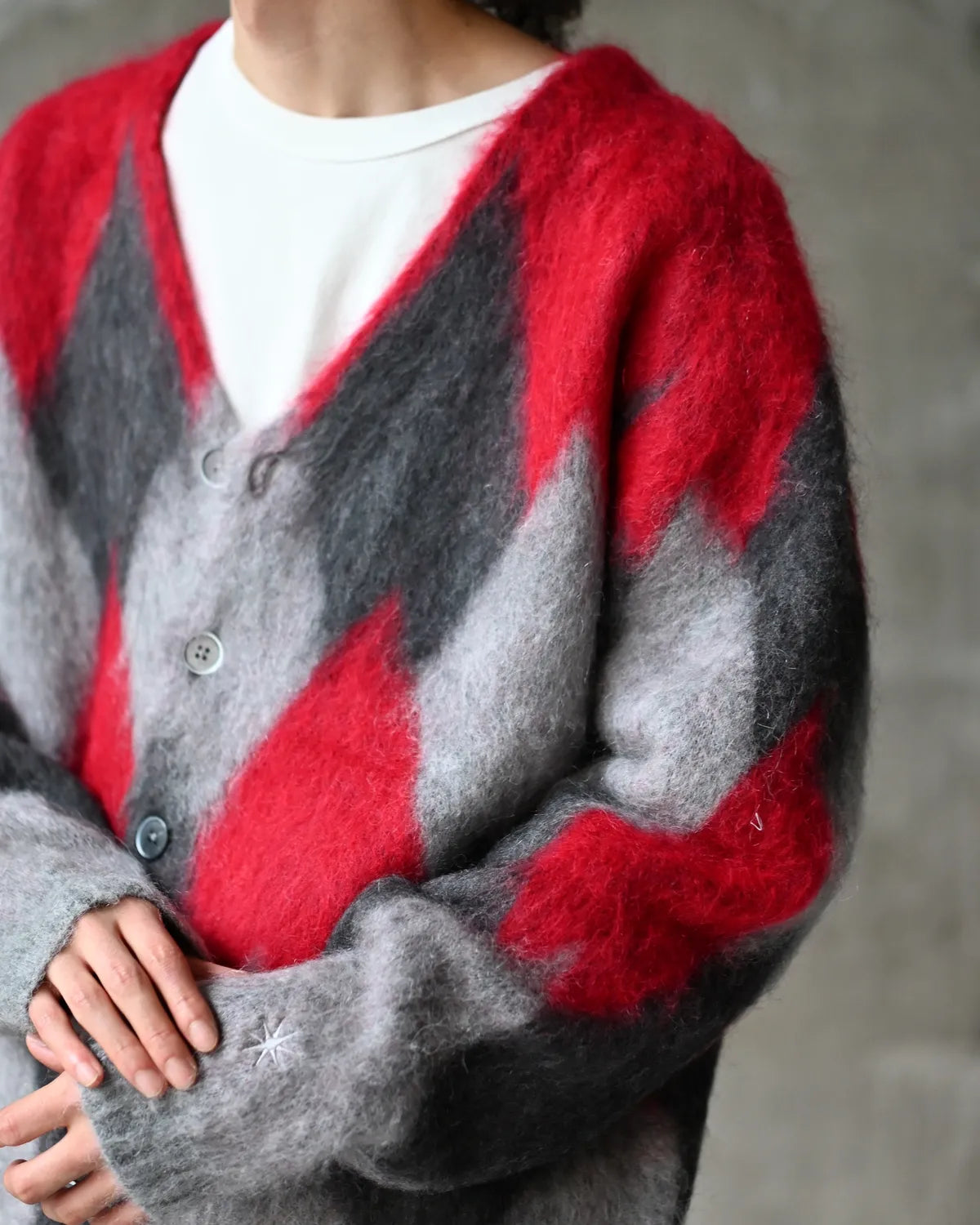 GDC / Argyle Mohair Cardigan (GD0465)