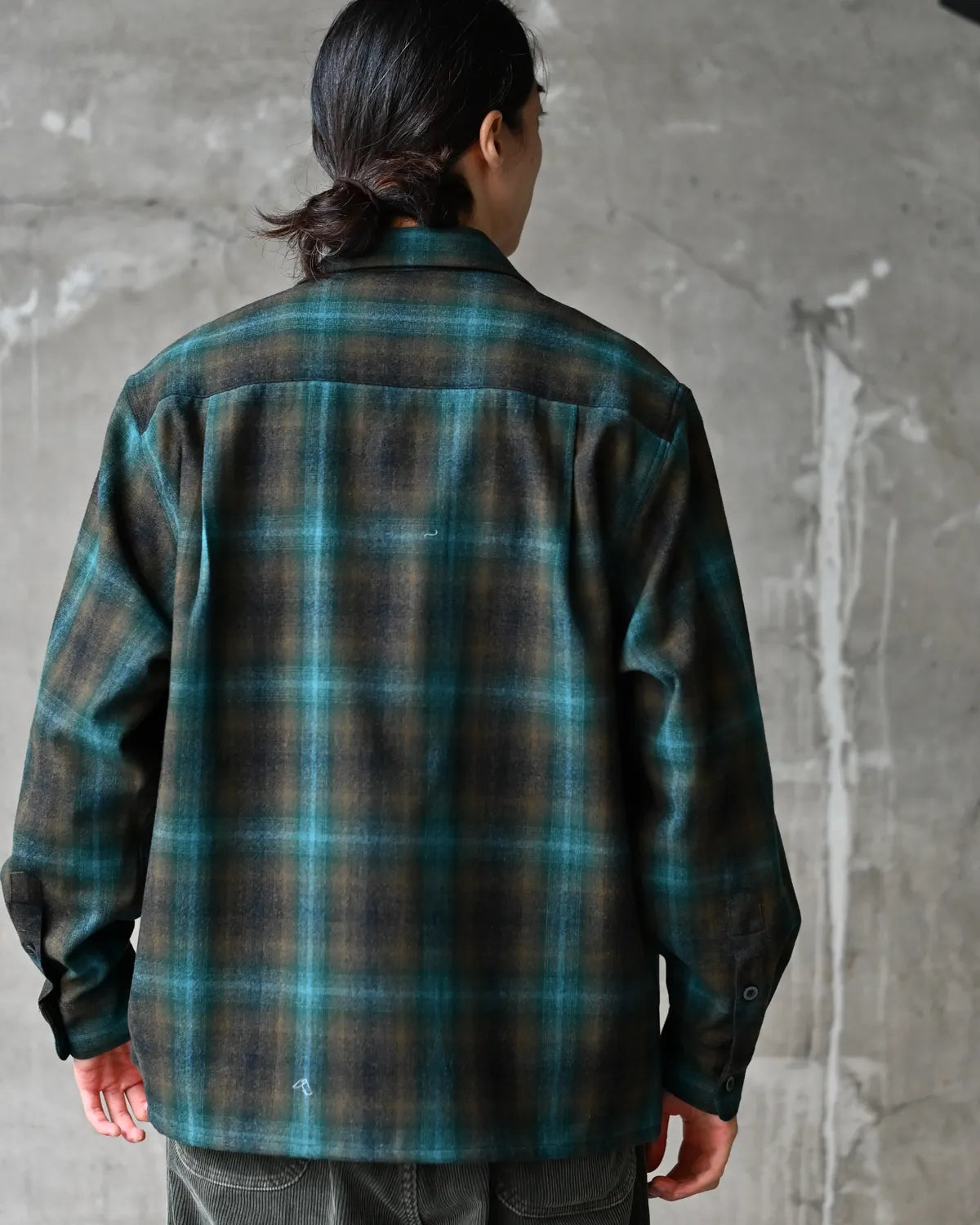 WACKO MARIA × PENDLETON / WOOL OMBRE CHECK OPEN COLLAR SHIRT L/S -TYPE-1- (26FW-WMS-PE01)