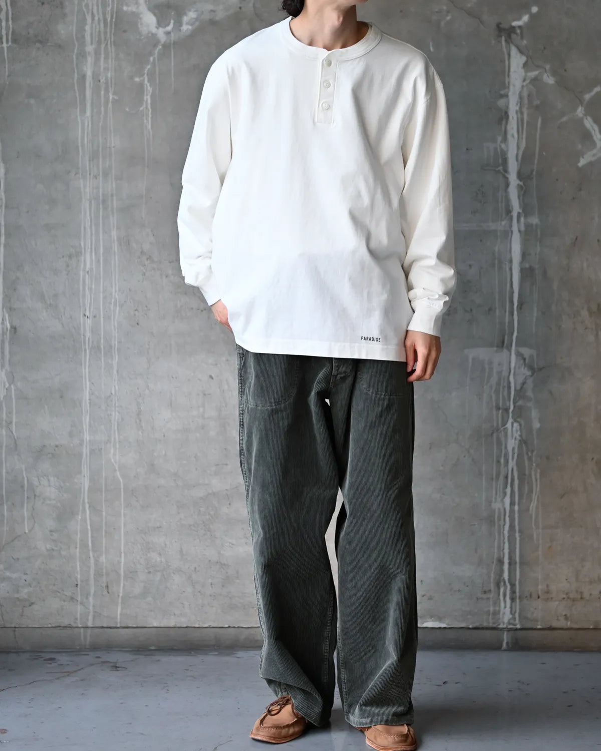 WACKO MARIA × HEALTHKNIT / HENLEY NECK LONG SLEEVE T-SHIRT (26FW-WMT-HK01)