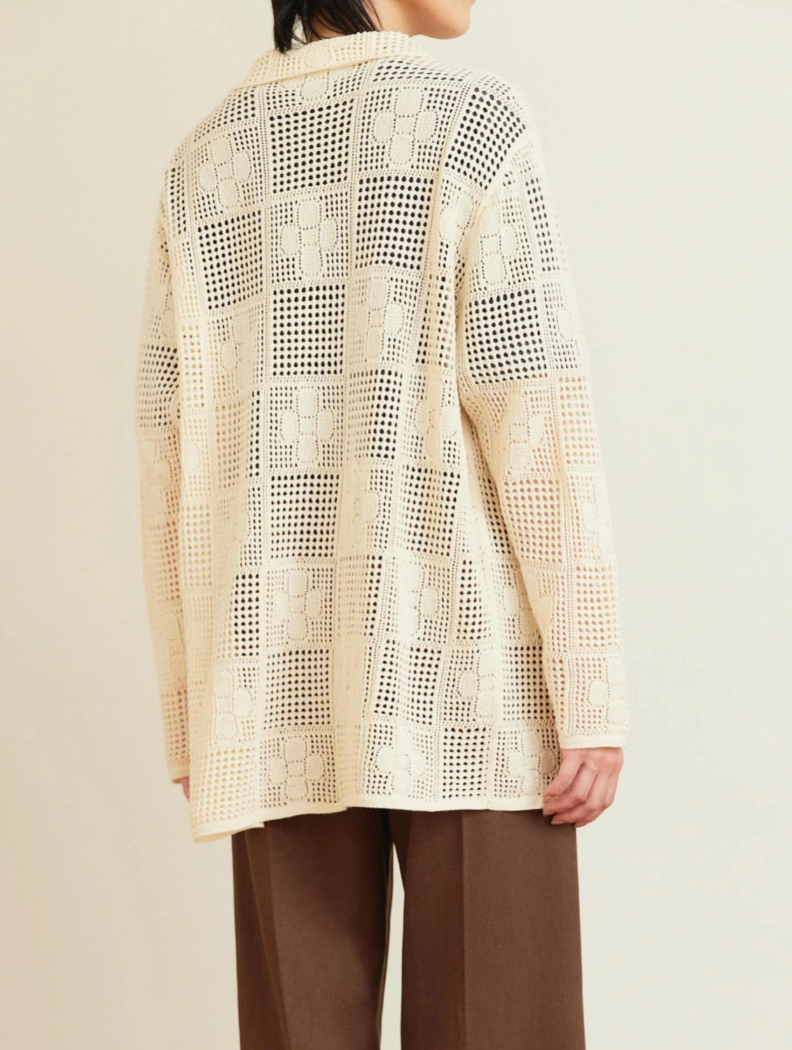 PHEENY / Cotton Lace Stitch Cardigan (PS26-KT01)