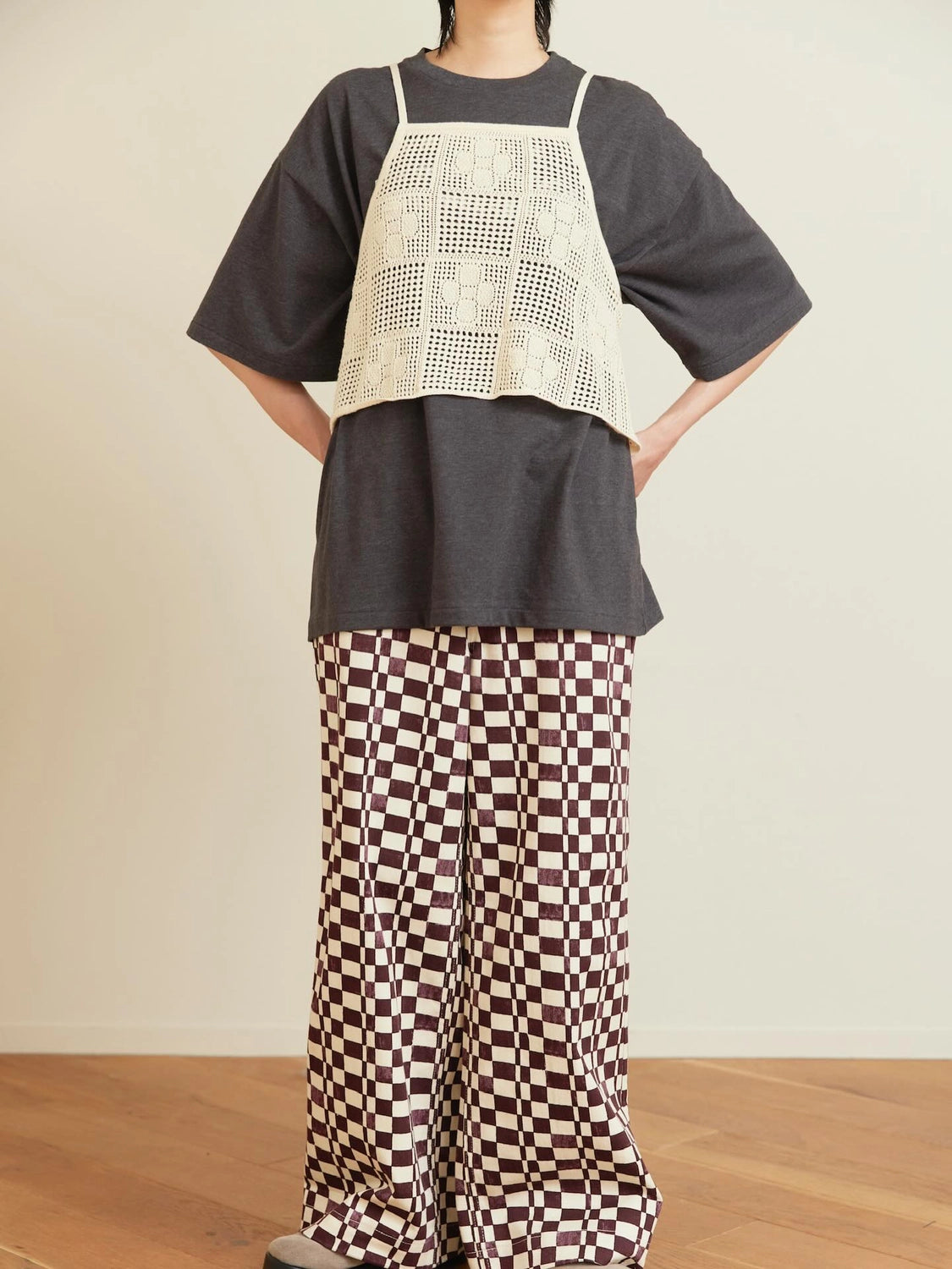 PHEENY / Cotton Lace Stitch Camisole (PS26-KT02)