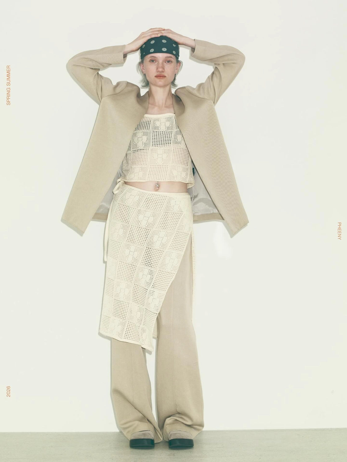 PHEENY / Cotton Lace Stitch Camisole (PS26-KT02)