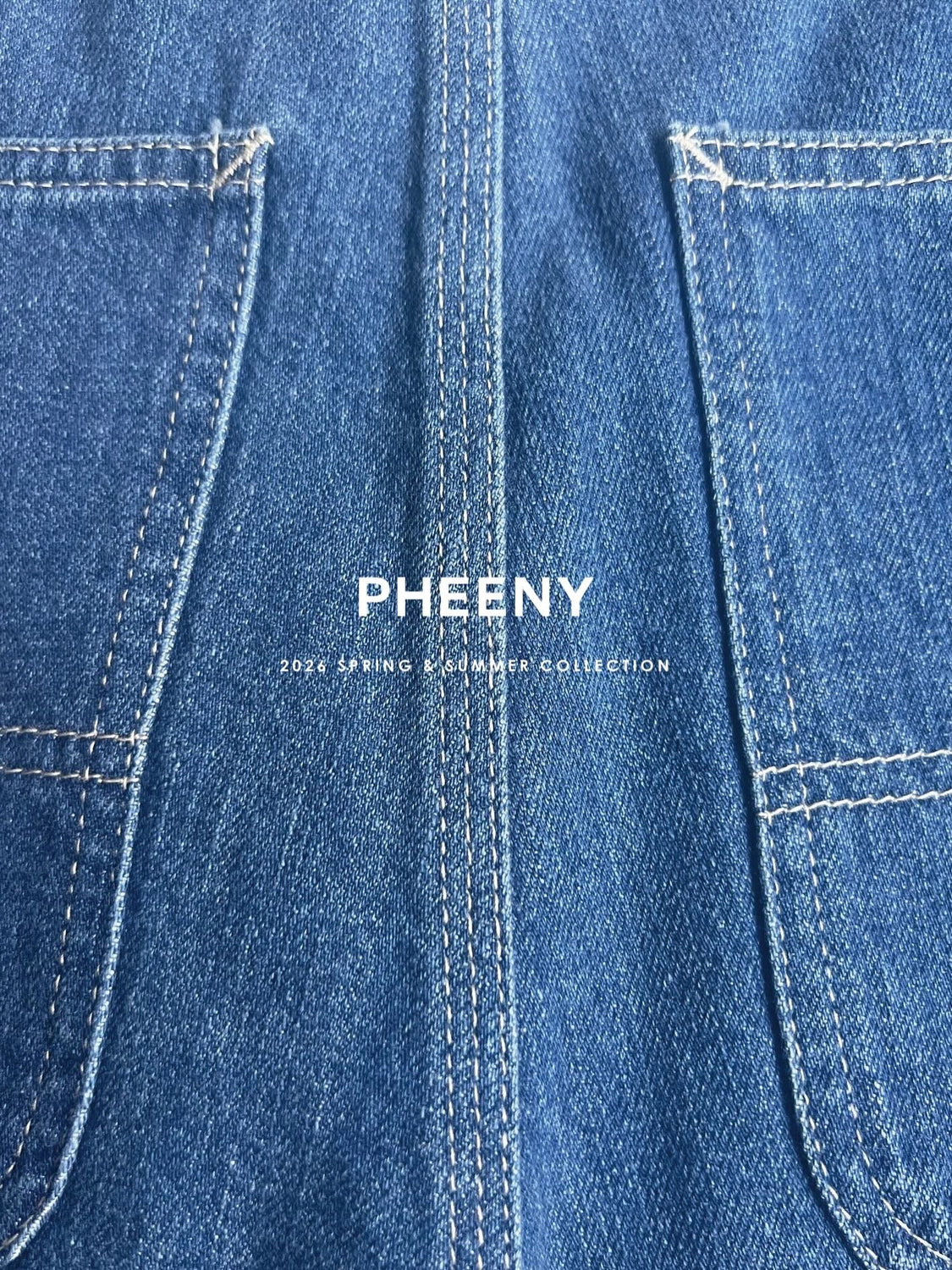 PHEENY / Natural Slub Denim Wide Painter Pants (PS26-PT05)