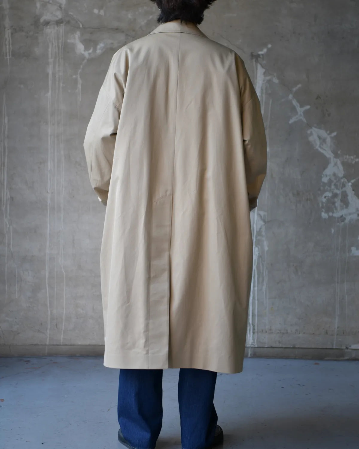 MARKAWARE / Organic Giza Gabardine Huge Single Trench Coat (A26A01CO01C)