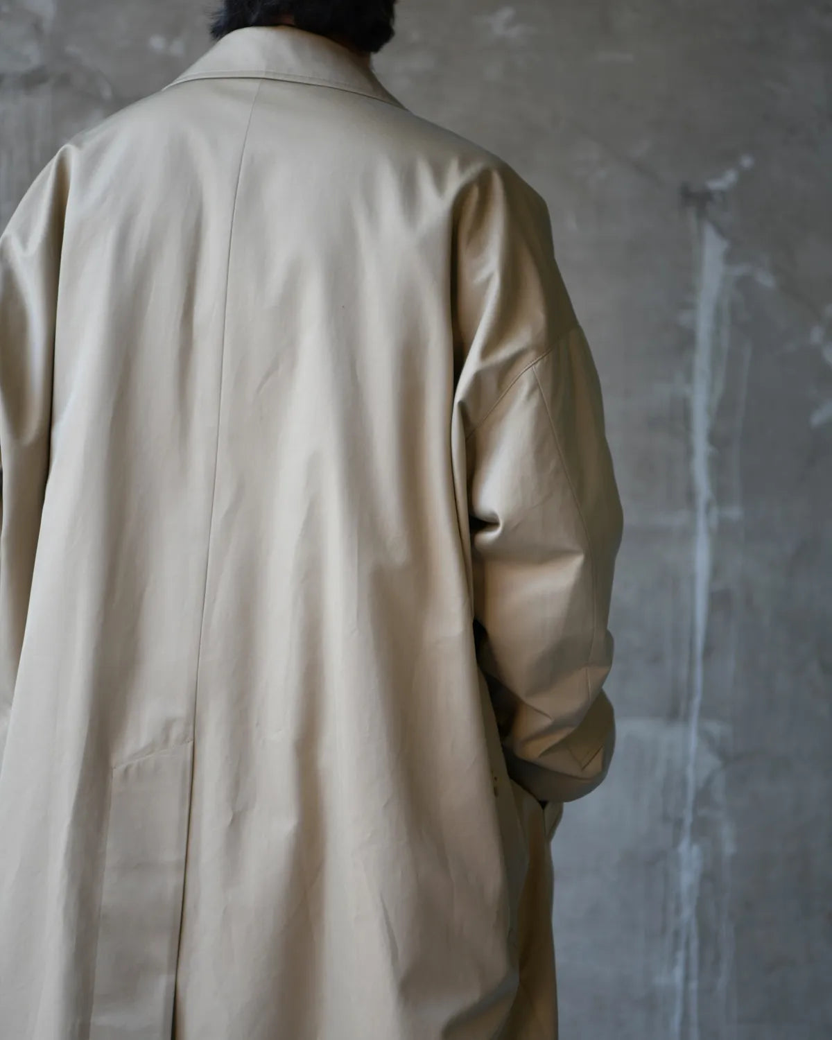 MARKAWARE / Organic Giza Gabardine Huge Single Trench Coat (A26A01CO01C)