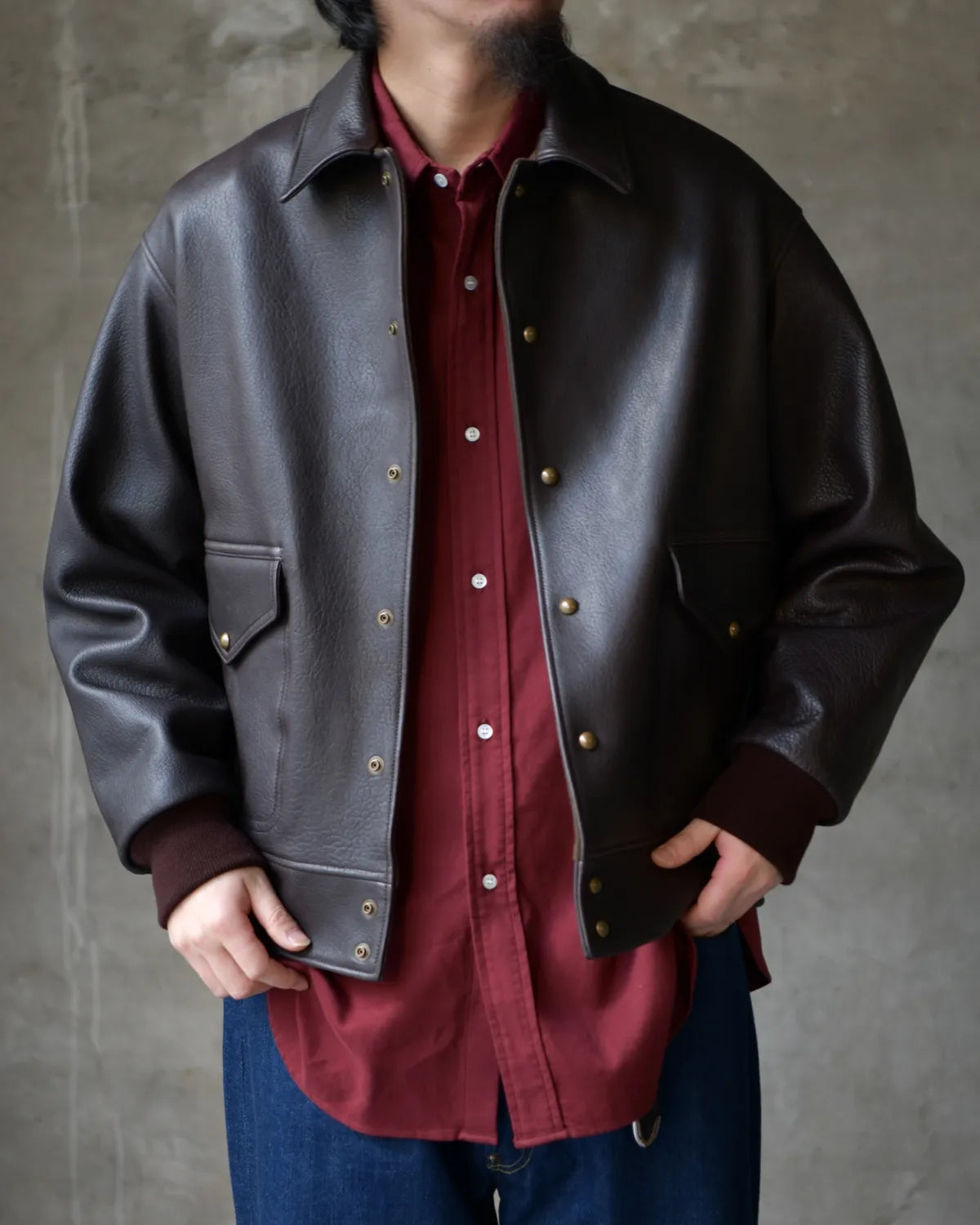 A.PRESSE / Leather A-1 Flight Jacket (26SAP-01-48)