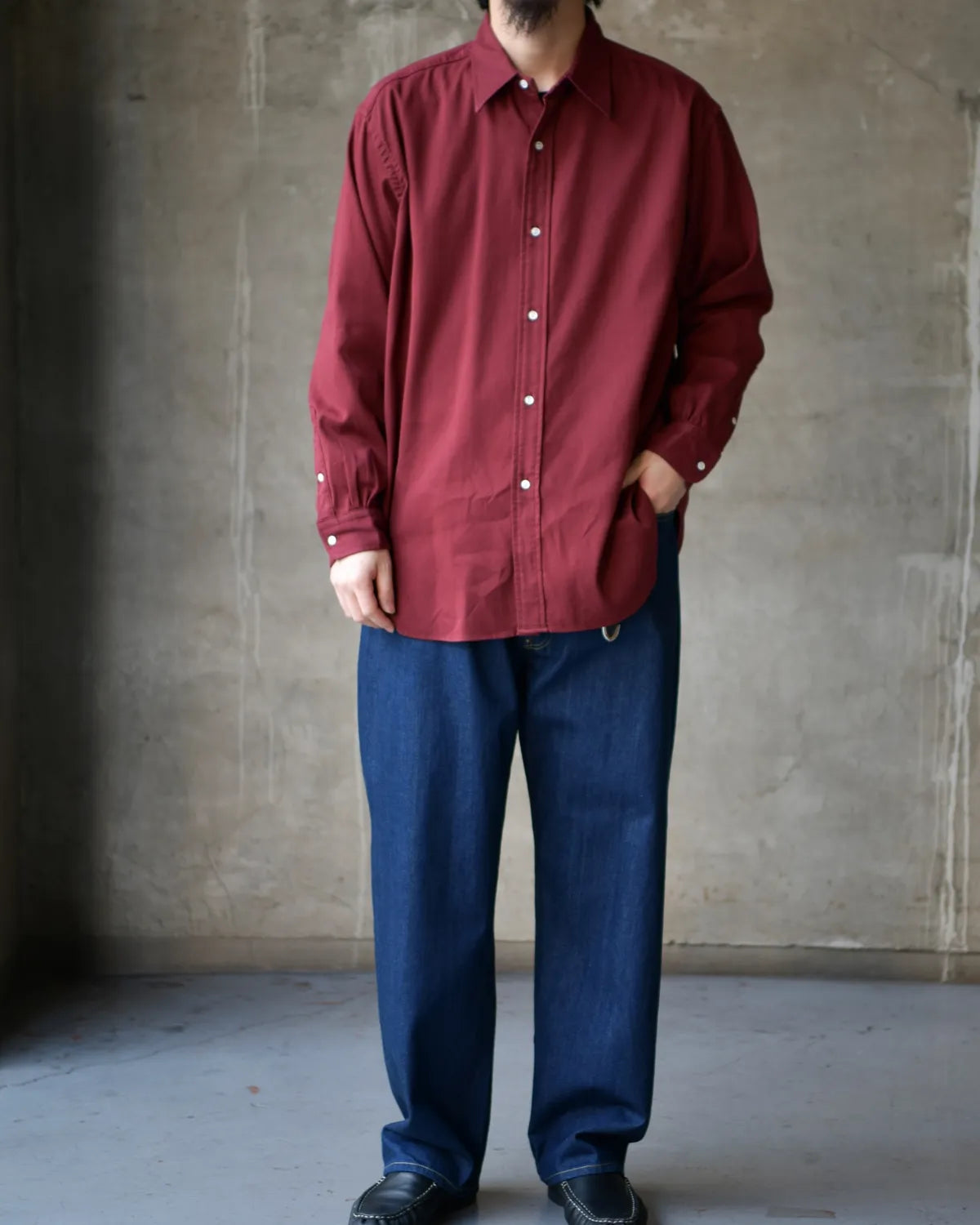 A.PRESSE / Double Weave Twill Regular Collar Shirts (26SAP-02-05)