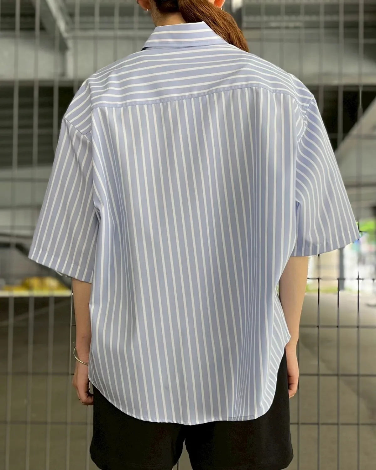 GOD SELECTION XXX / Initial Logo Stripe S/S Shirt (GXL-S26-SH-01)