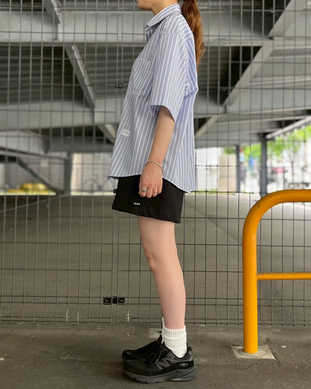 GOD SELECTION XXX / Initial Logo Stripe S/S Shirt (GXL-S26-SH-01)