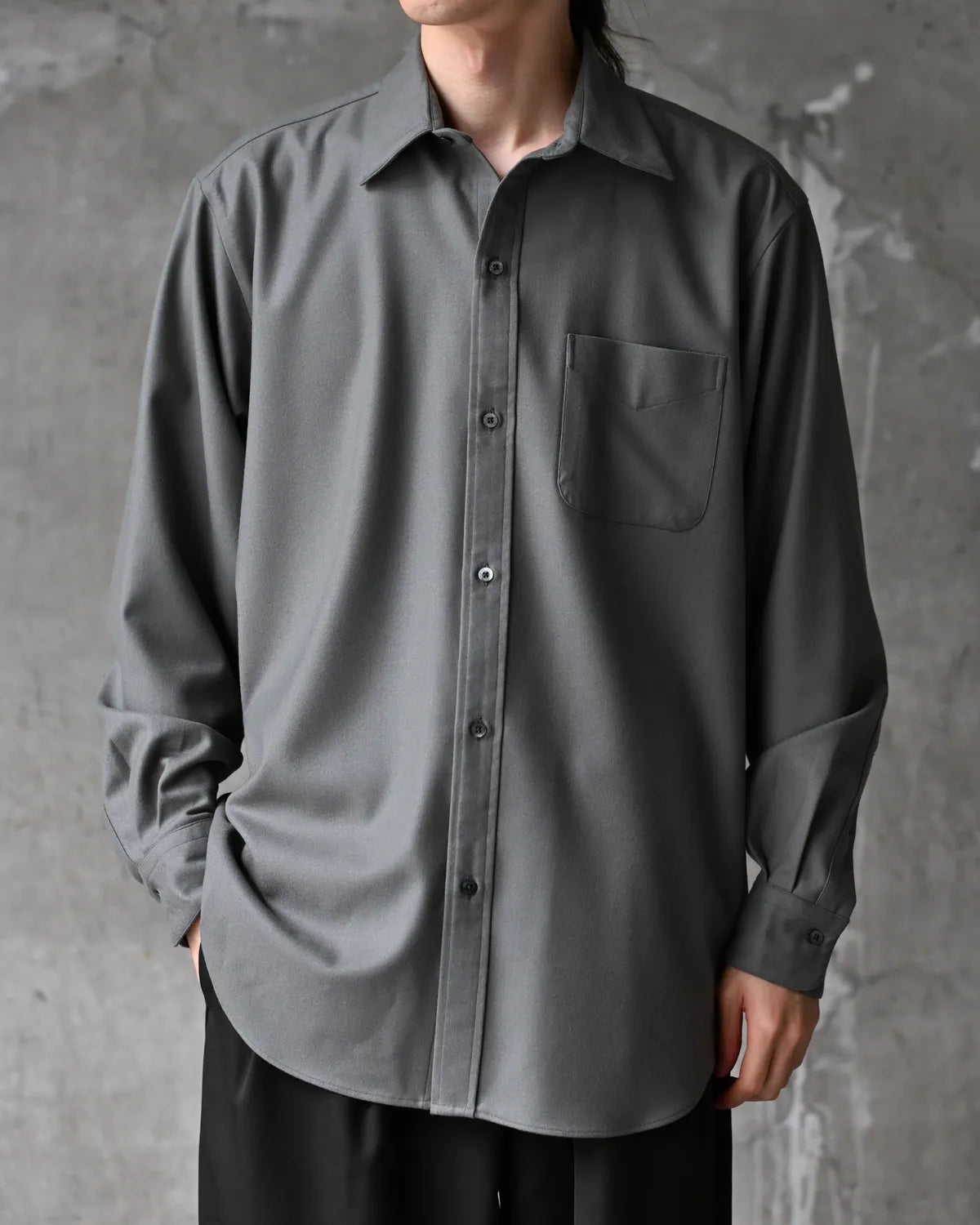 MARKAWARE / 2/2/96 Wool Flannel / Regular Fit Dress Shirt (A26C18SH01C)