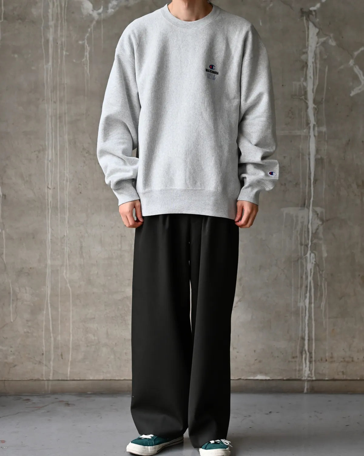 WACKO MARIA × Champion / REVERSE WEAVE CREW NECK SWEAT SHIRT (26FW-WMC-CP04)