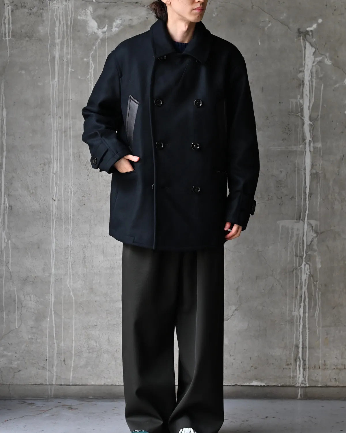 NONNATIVE / MARINER COAT WOOL DOUBLE MELTON WITH WINDSTOPPER (NN-JU4902)