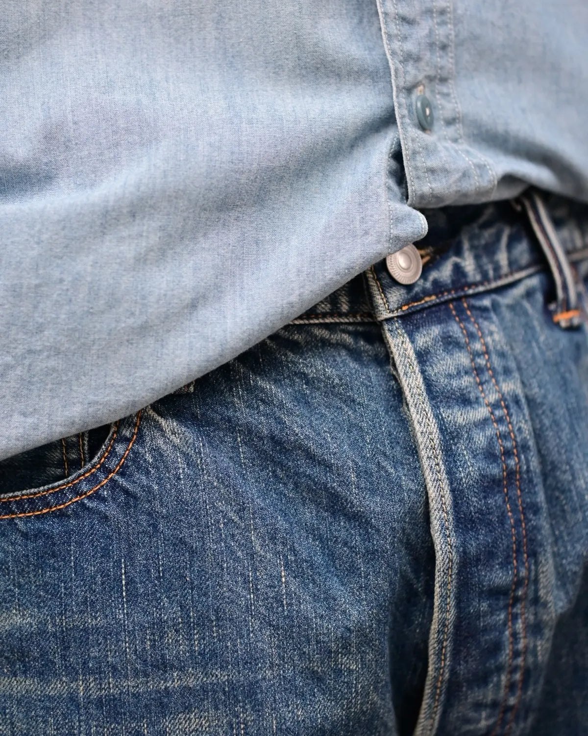 A.PRESSE / Washed Denim Wide Pants (AP-4002)