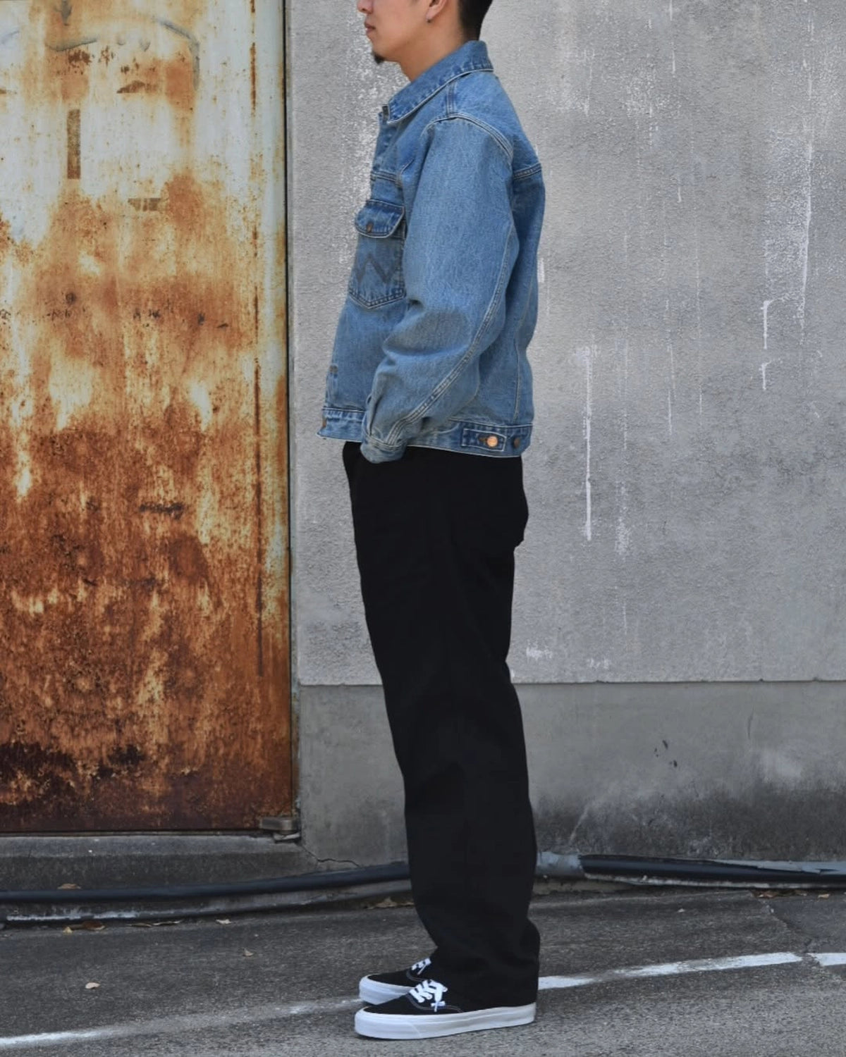 WACKO MARIA × WRANGLER / WASHED DENIM TRUCKER JACKET -TYPE-2- (25SS-WMO-WG02)