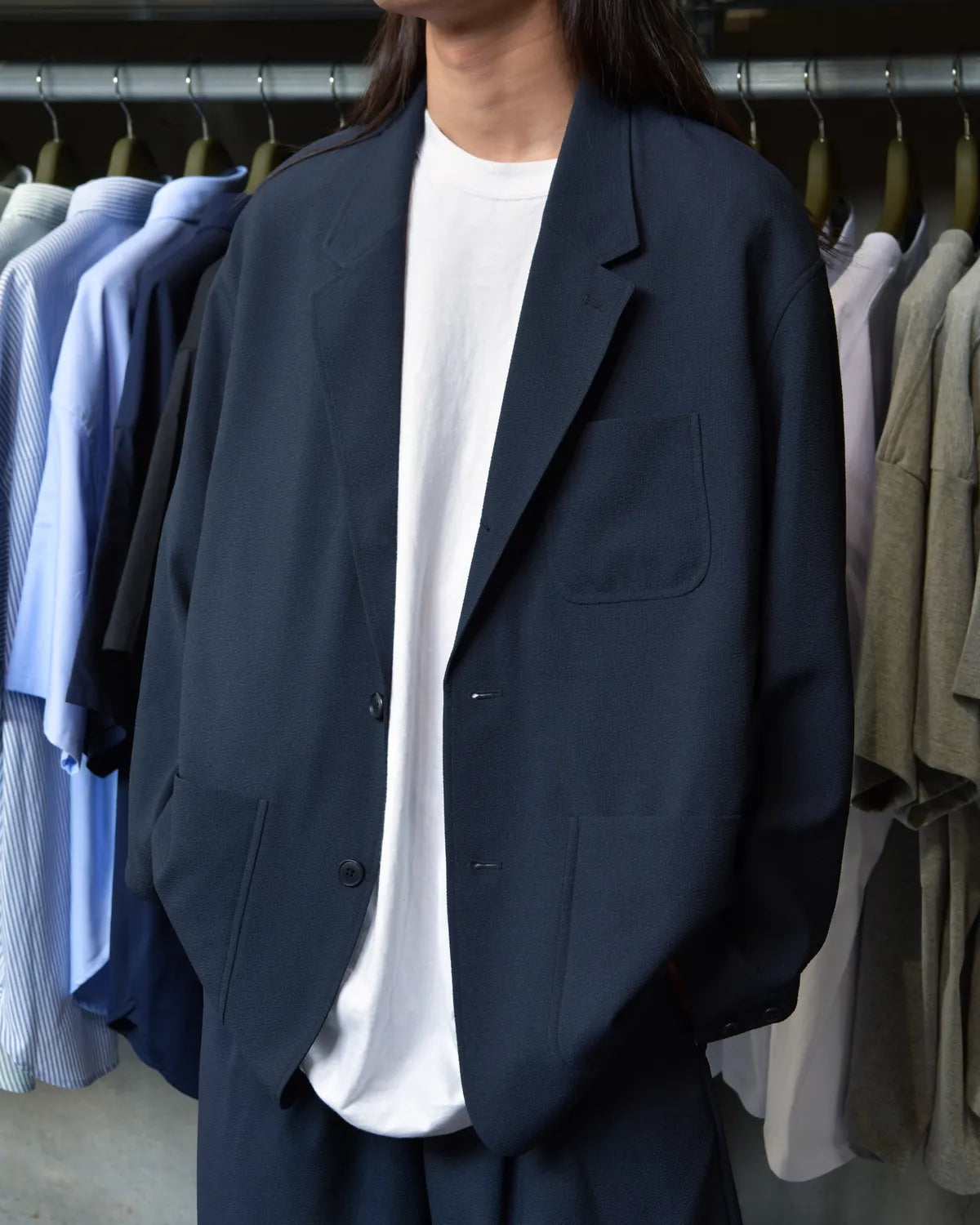 FreshService / SEERSUCKER STRIPE BLAZER (FSC262-20112)