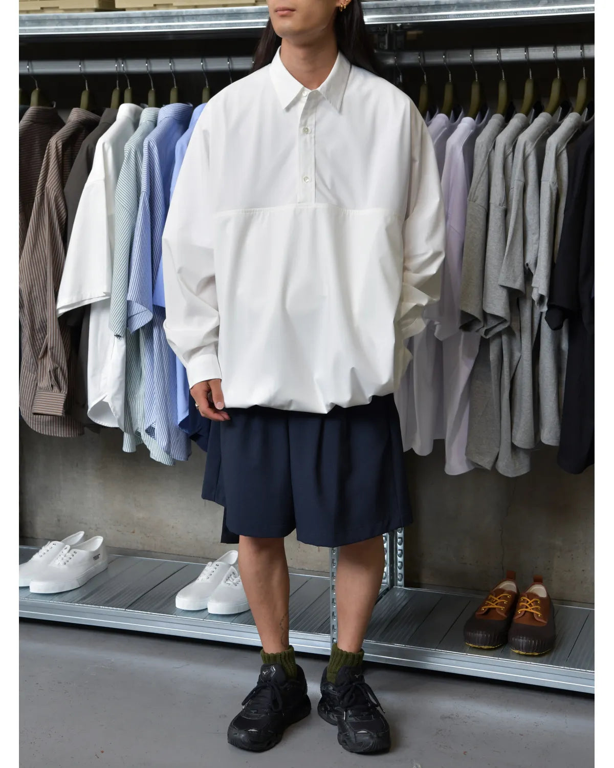 FreshService / COOL TECH POPLIN L/S ANORAK SHIRT (FSC262-50056)