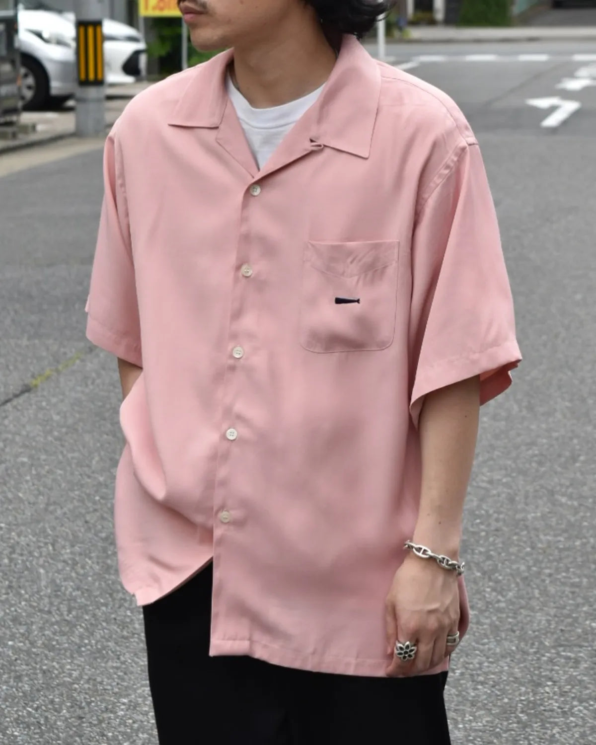 DESCENDANT / PIER OPEN COLLAR SS SHIRT (251TQDS-SHM06)