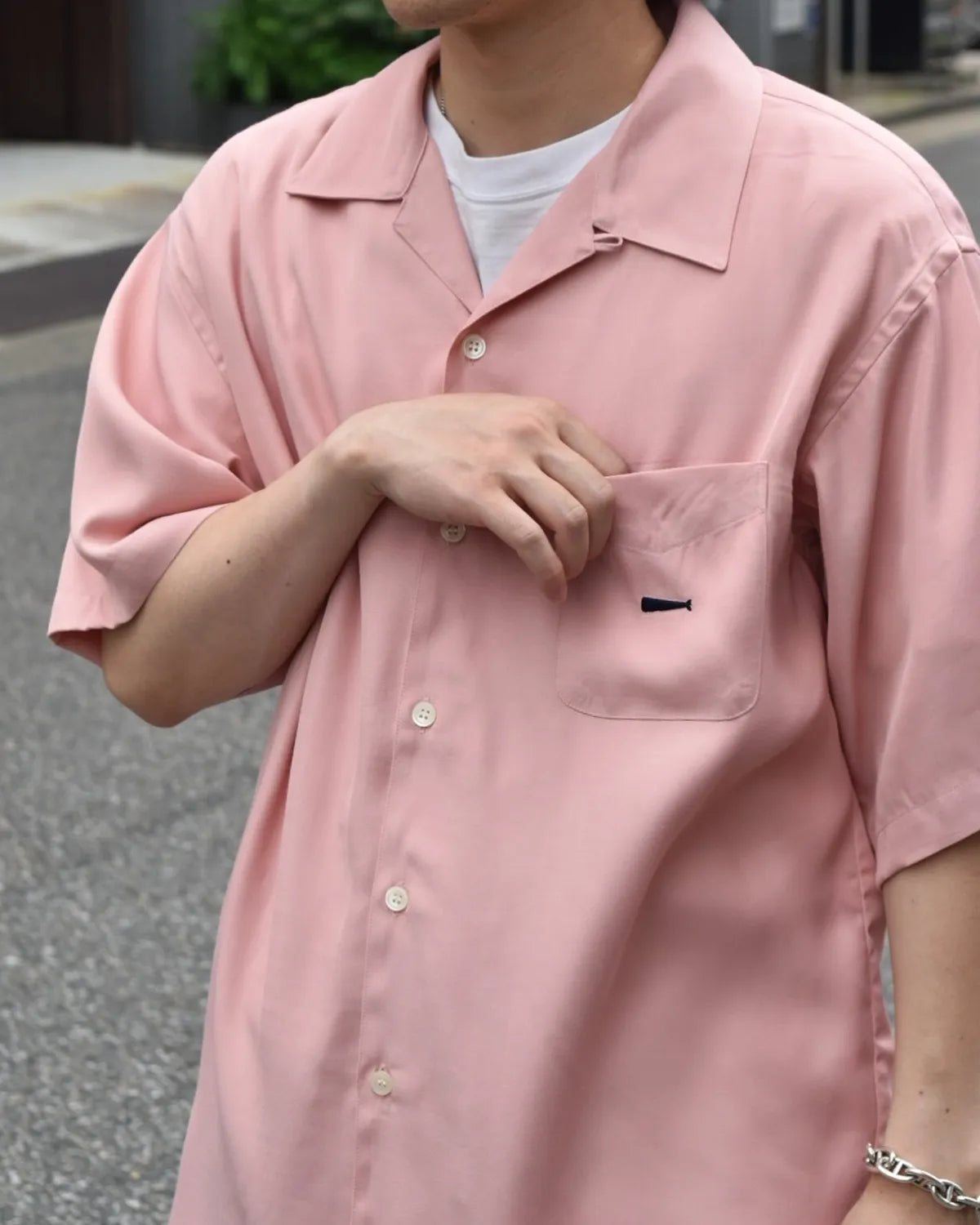 DESCENDANT / PIER OPEN COLLAR SS SHIRT (251TQDS-SHM06)