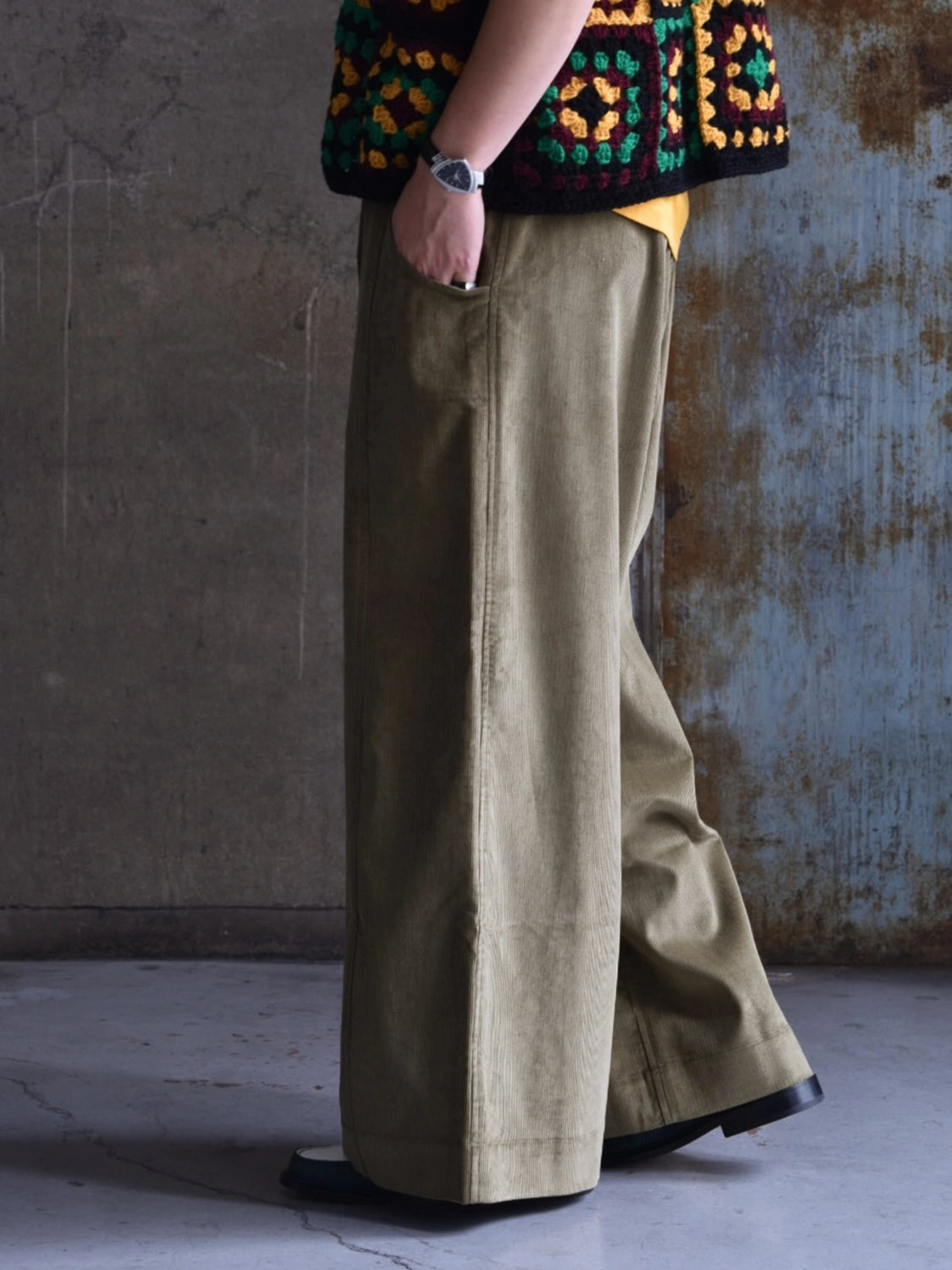 NICHOLAS DALEY / WIDE LEG TROUSER (ND-AW25-WLT-CDY)