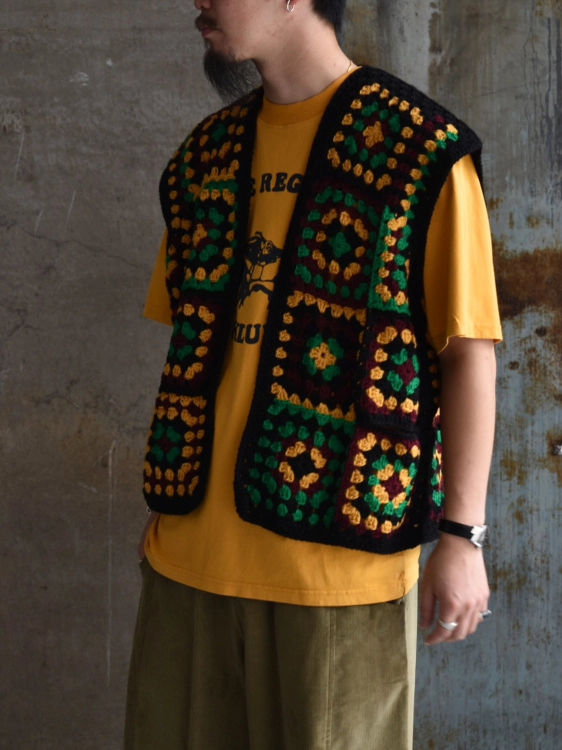 NICHOLAS DALEY / HAND KNITTED VEST (ND-AW25-HKV-ACR)