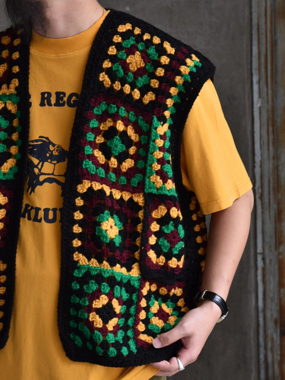 NICHOLAS DALEY / HAND KNITTED VEST (ND-AW25-HKV-ACR)