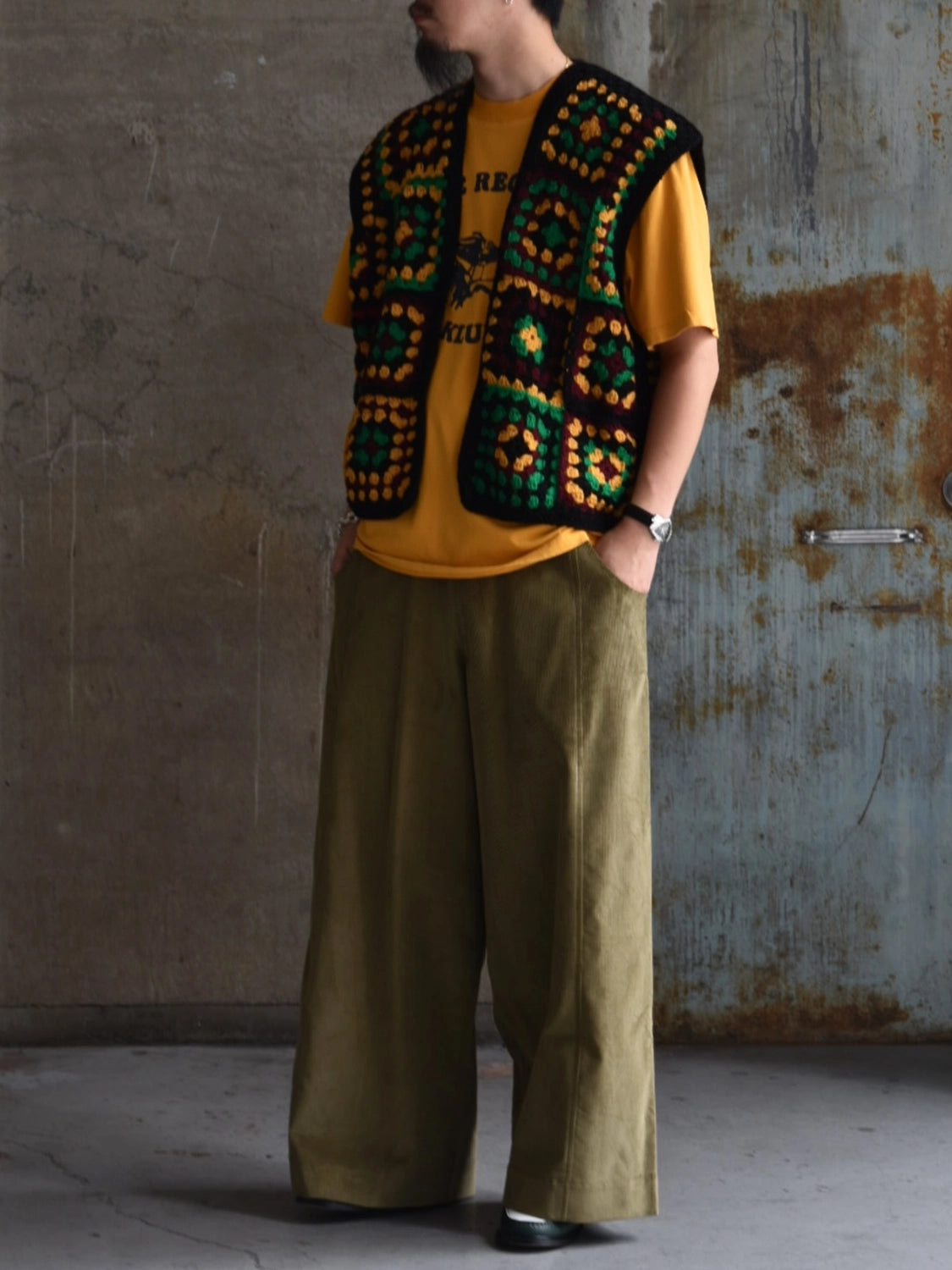 NICHOLAS DALEY / HAND KNITTED VEST (ND-AW25-HKV-ACR)
