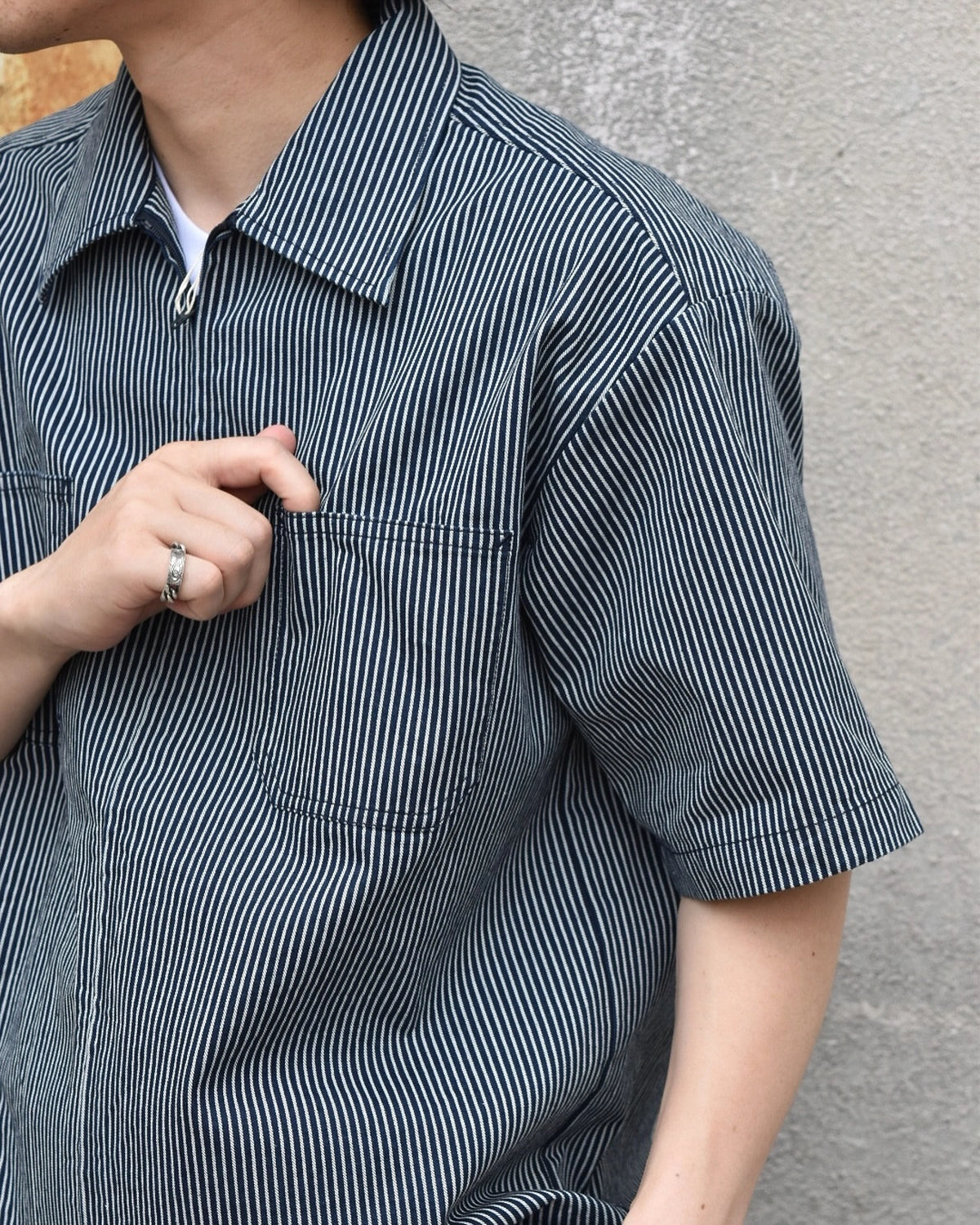 BEDWIN & THE HEARTBREAKERS / S/S ZIP UP SHIRT "GIBSON" (25SB1749)