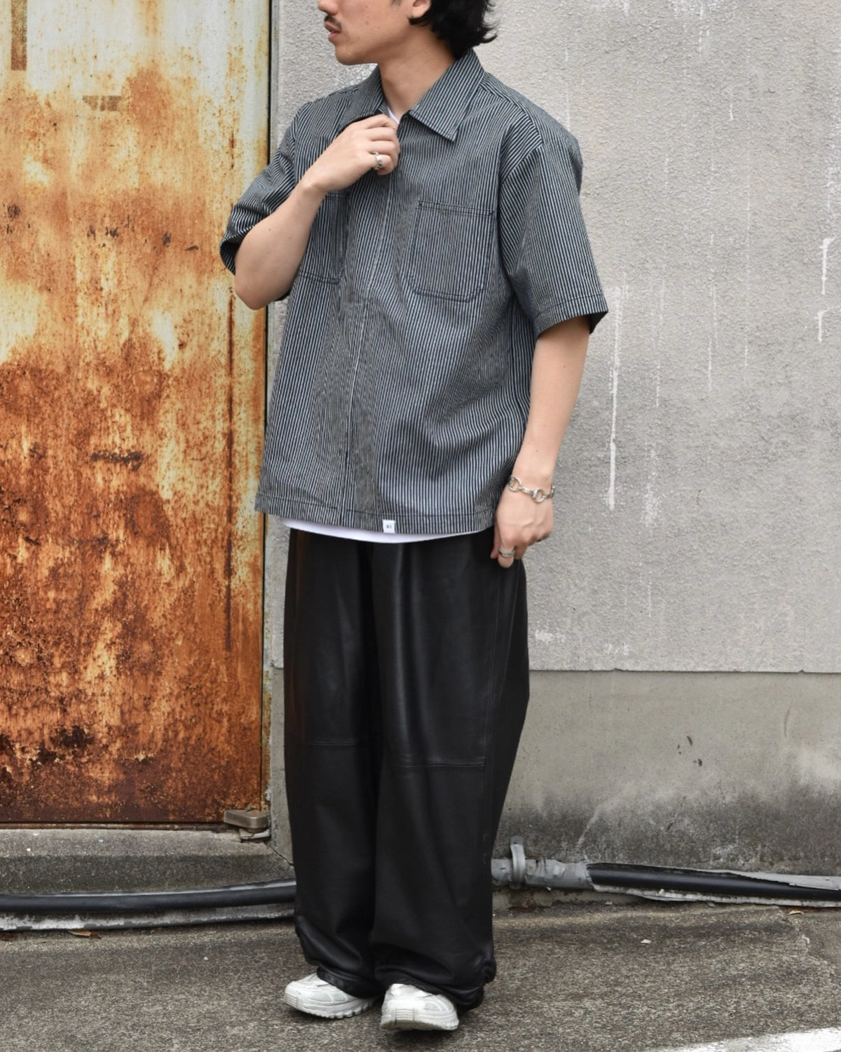 BEDWIN & THE HEARTBREAKERS / S/S ZIP UP SHIRT "GIBSON" (25SB1749)