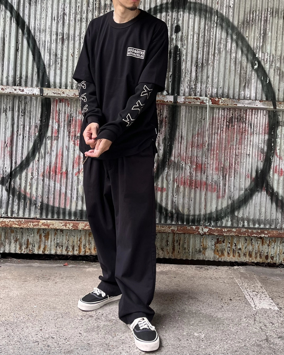 GOD SELECTION XXX × roarguns / L/S T-SHIRT (GX-S26-RCS-02)