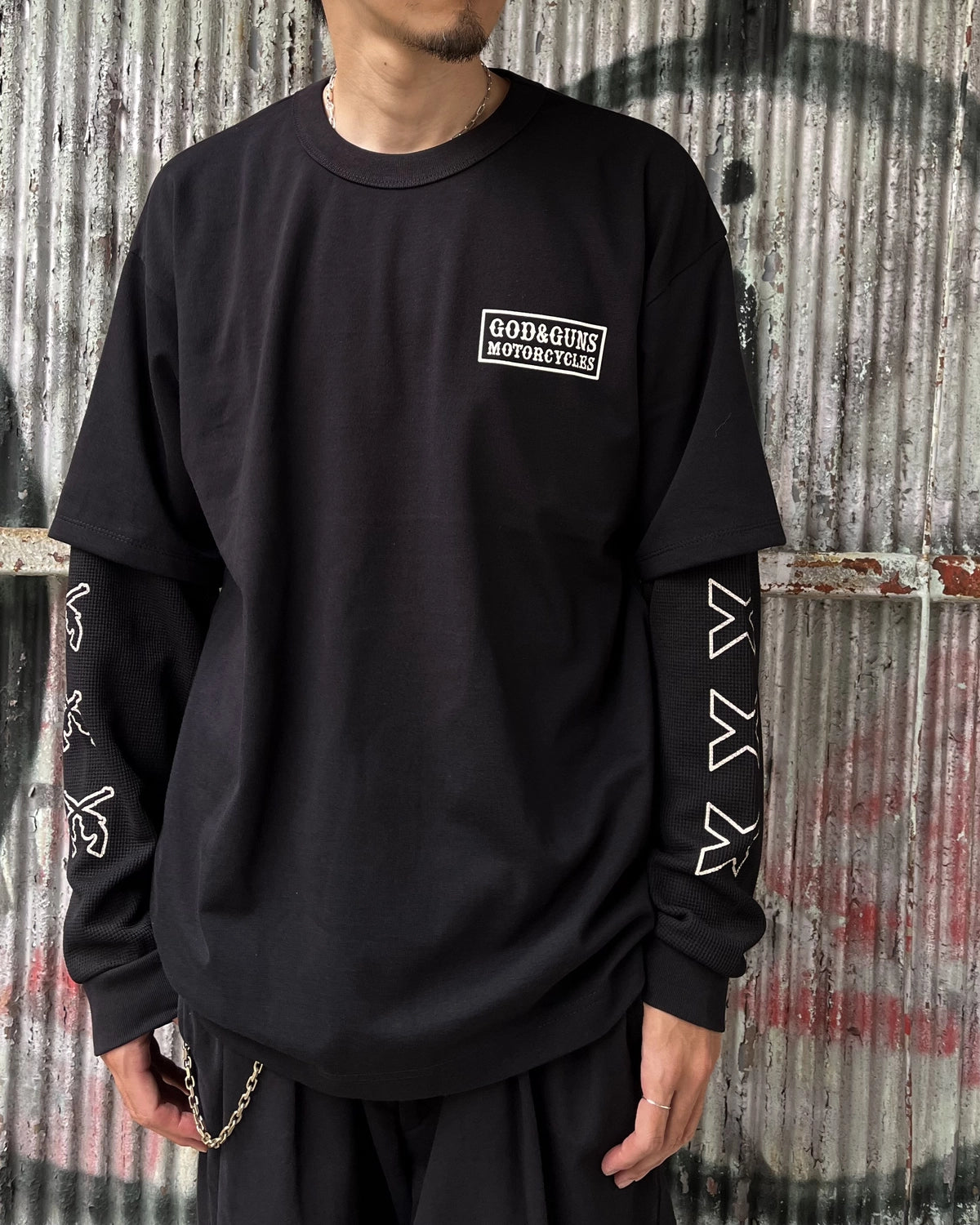 GOD SELECTION XXX × roarguns / L/S T-SHIRT (GX-S26-RCS-02)