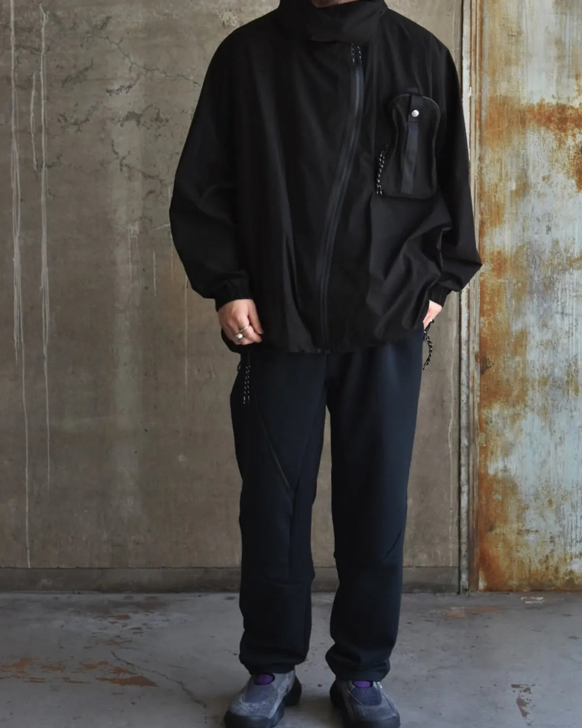 ALMOSTBLACK / WV WTR-R HD PONCHO BLOUSON (25ABGAB-BL01)