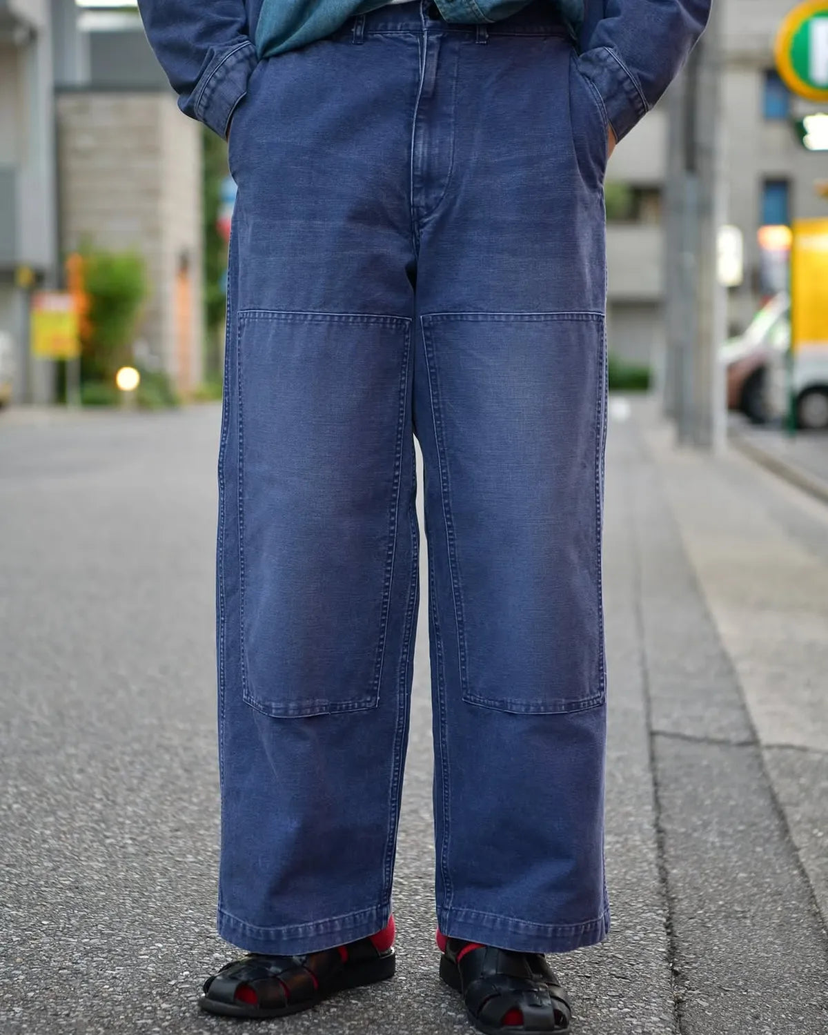 marka / Organic Cotton Duck Double Knee Pants (M25C01PT01C)