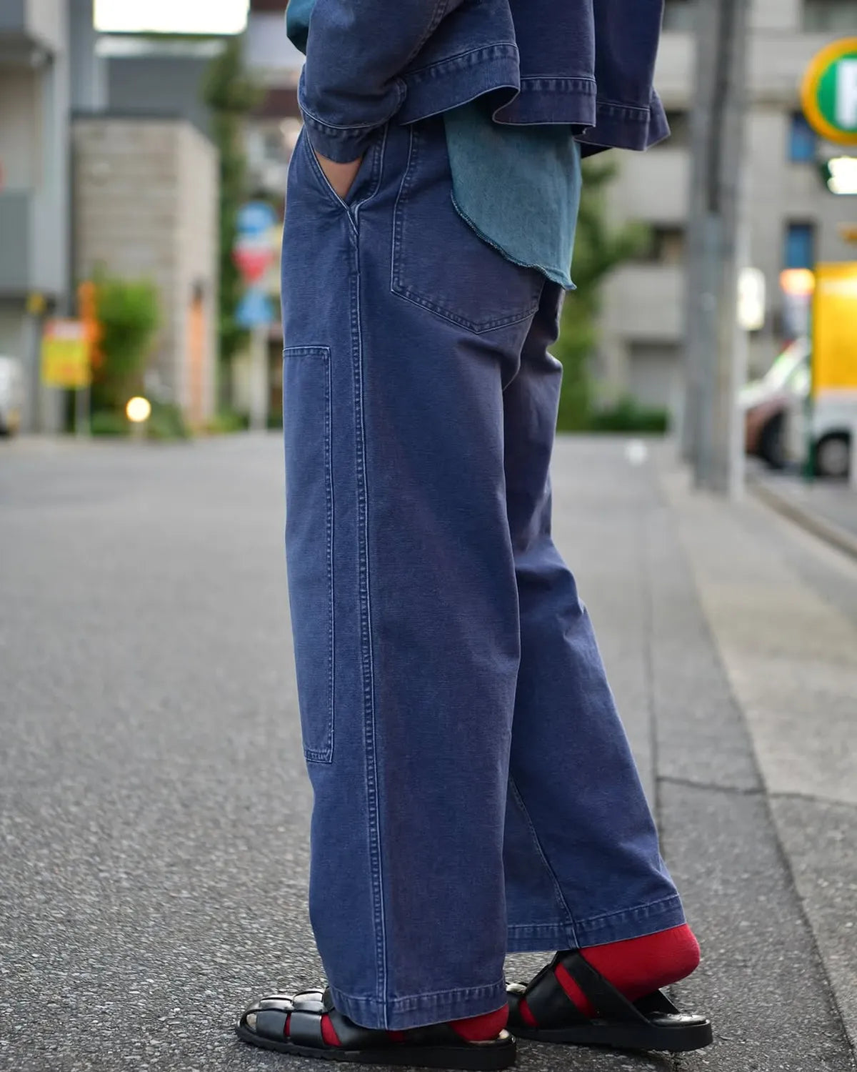 marka / Organic Cotton Duck Double Knee Pants (M25C01PT01C)