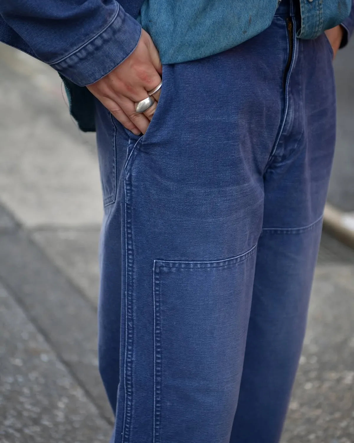 marka / Organic Cotton Duck Double Knee Pants (M25C01PT01C)