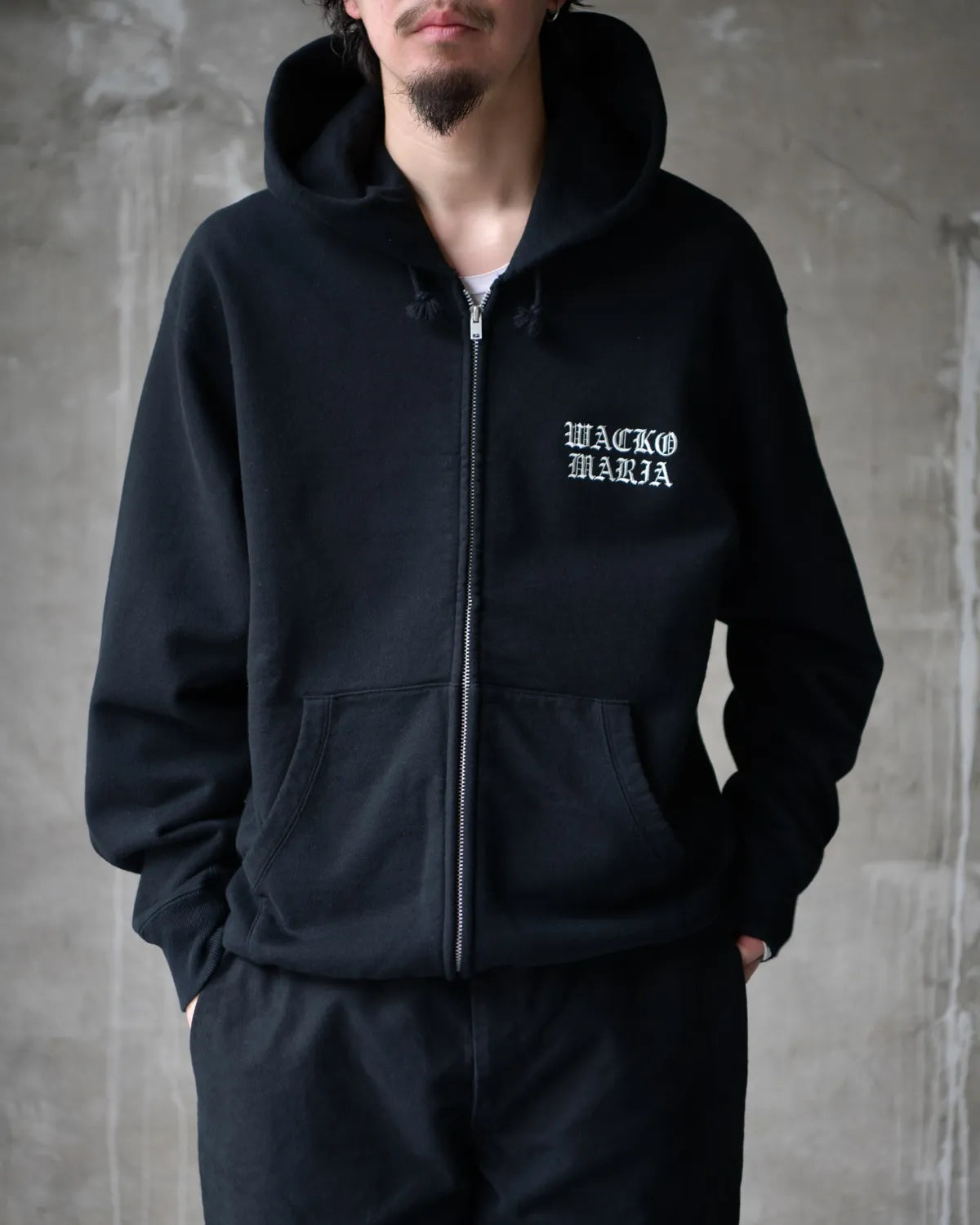 WACKO MARIA / WASHED MIDDLE WEIGHT FULL ZIP HOODED SWEAT SHIRT (26SSE-WMC-SS01)