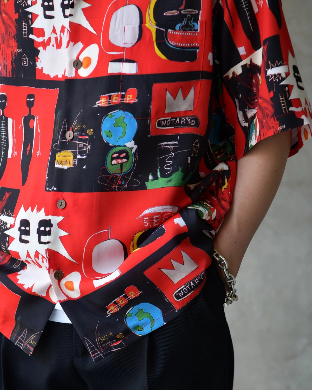 WACKO MARIA × JEAN-MICHEL BASQUIAT / S/S HAWAIIAN SHIRT -TYPE-2- (BASQUIAT-WM-HI26)