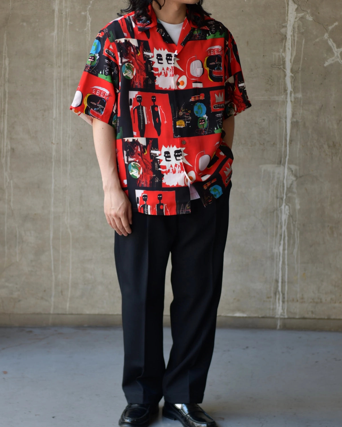 WACKO MARIA × JEAN-MICHEL BASQUIAT / S/S HAWAIIAN SHIRT -TYPE-2- (BASQUIAT-WM-HI26)