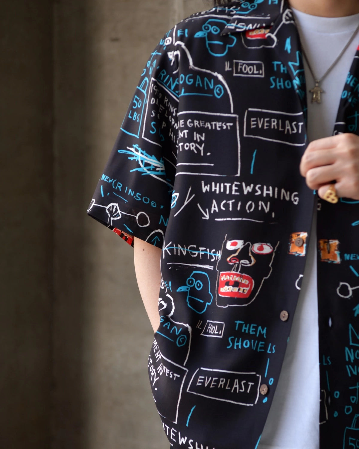 WACKO MARIA × JEAN-MICHEL BASQUIAT / S/S HAWAIIAN SHIRT -TYPE-1- (BASQUIAT-WM-HI25)