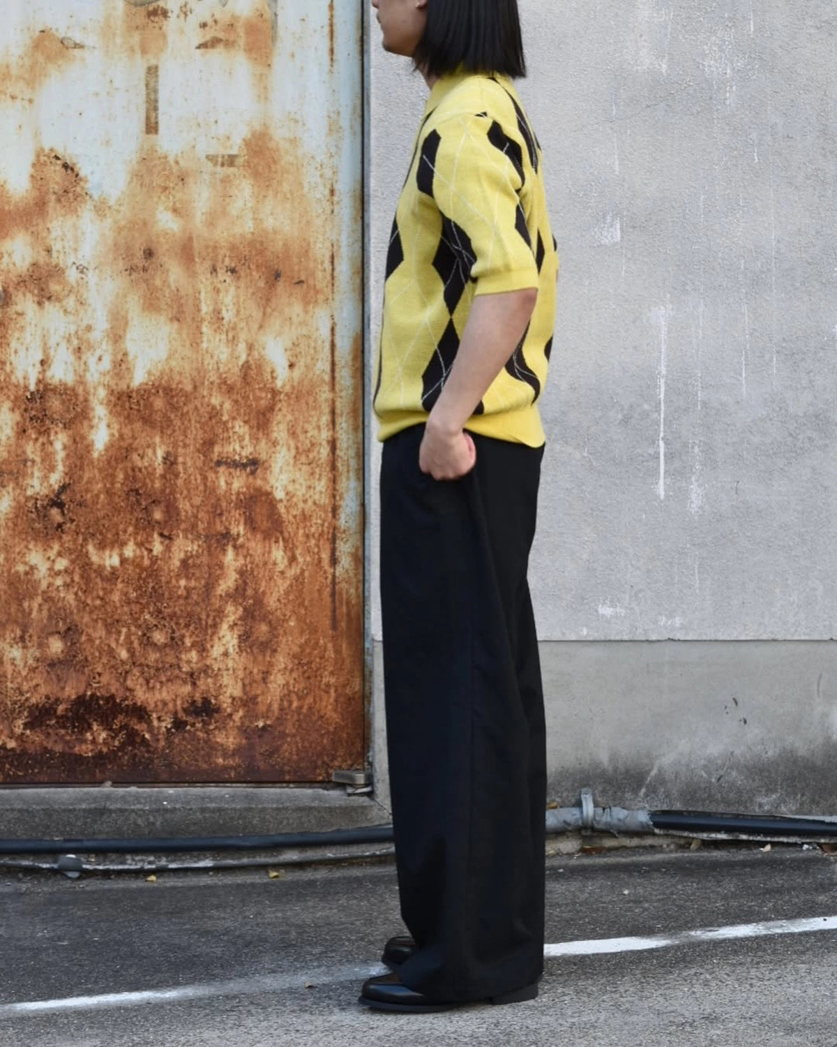 refomed / OLD MAN KNIT POLO (REKN-009)