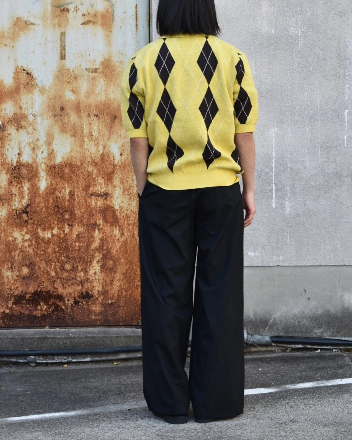 refomed / OLD MAN KNIT POLO (REKN-009)
