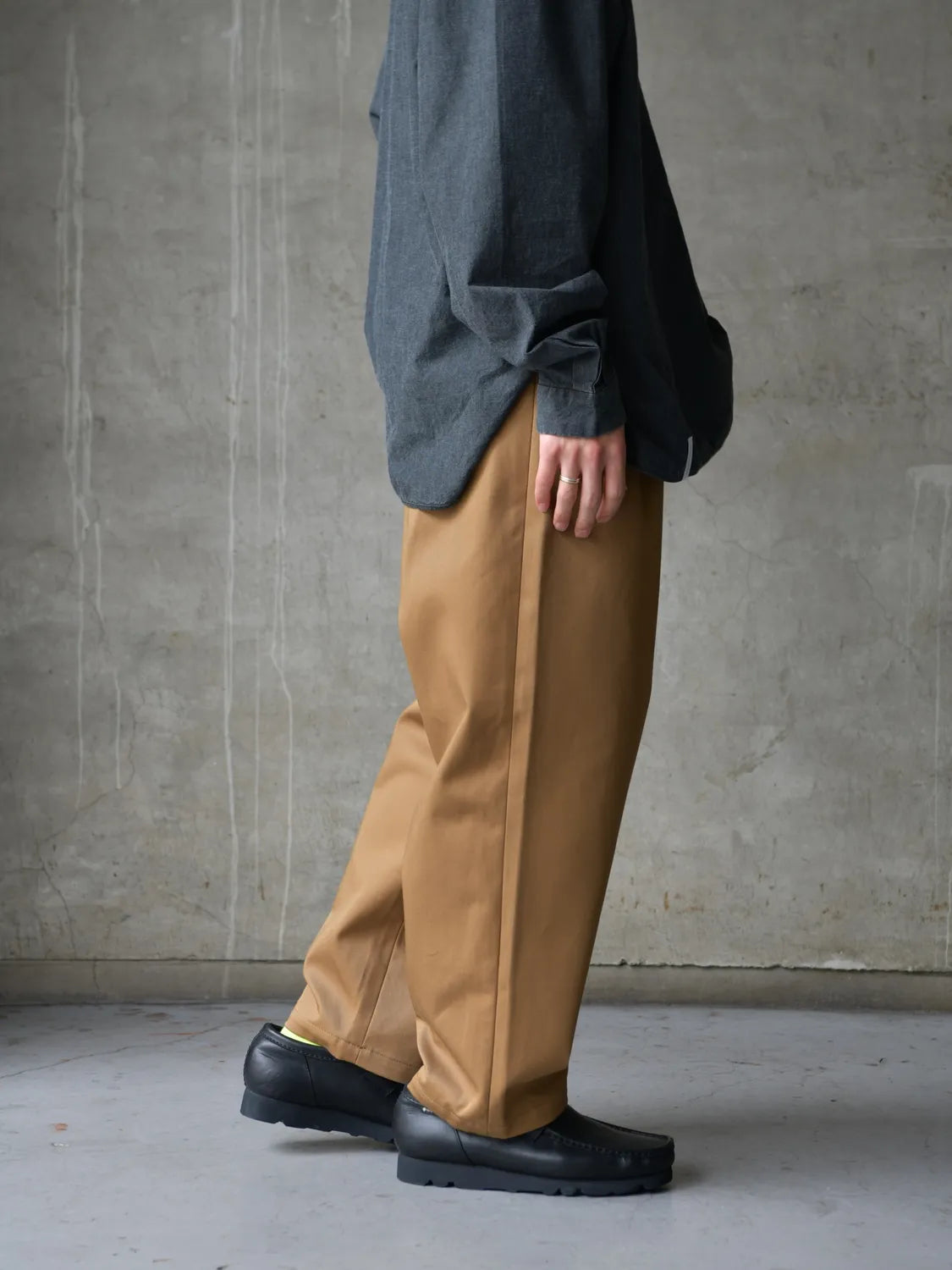 DESCENDANT / DC-3 ORGANIC COTTON TWILL TROUSERS (261TQDS-PTM01)