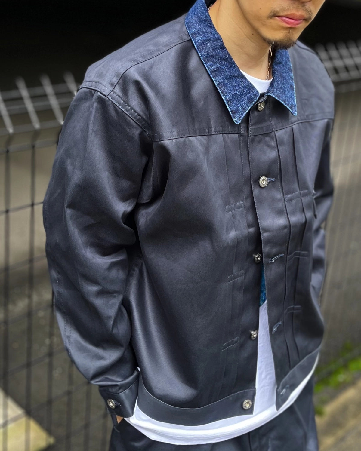 SEQUEL / DENIM COLLAR JACKET (SQ-26AW-JK-01)