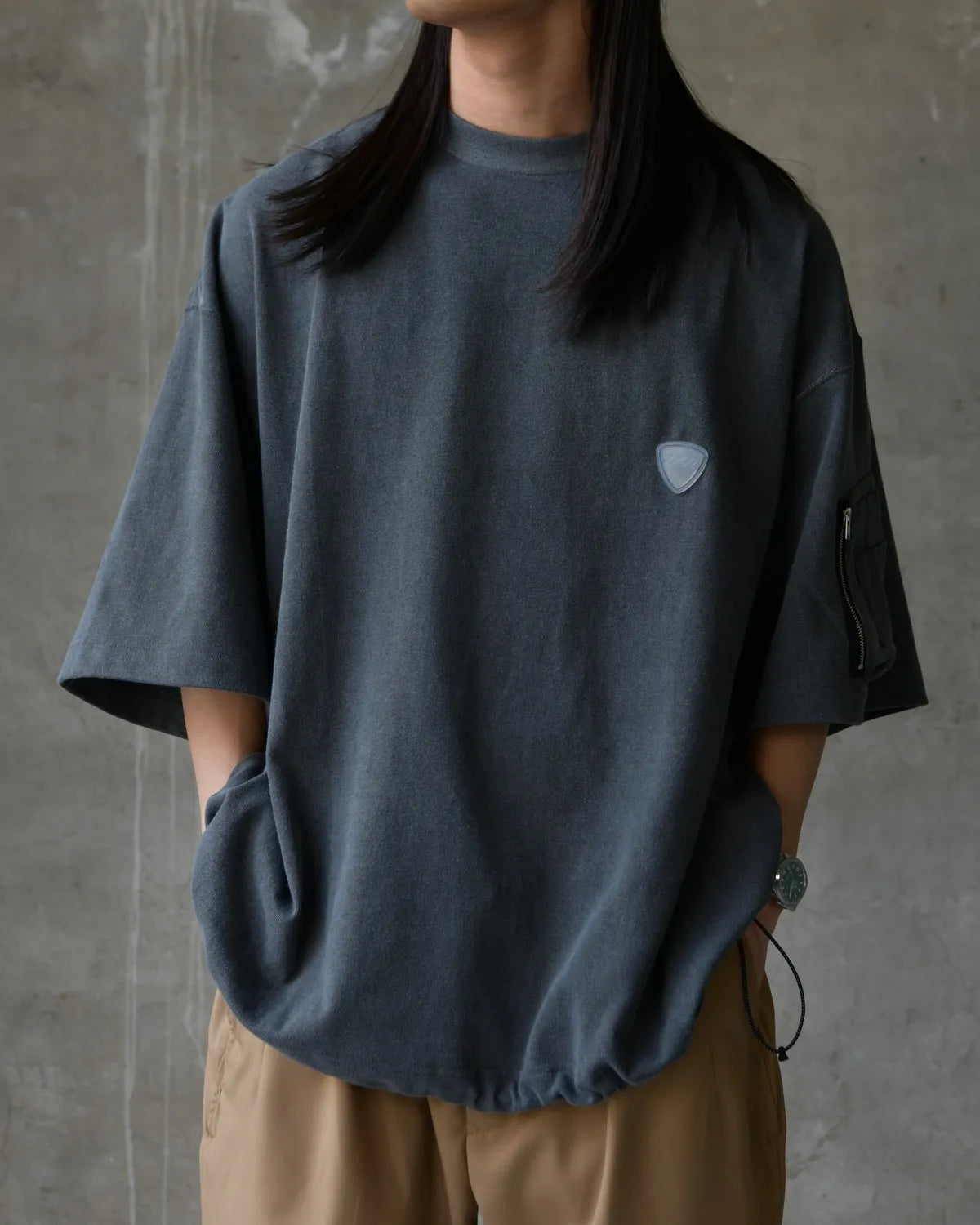 is-ness / Arm Pocket Balloon T-Shirt (26SS_40_1008SST01)